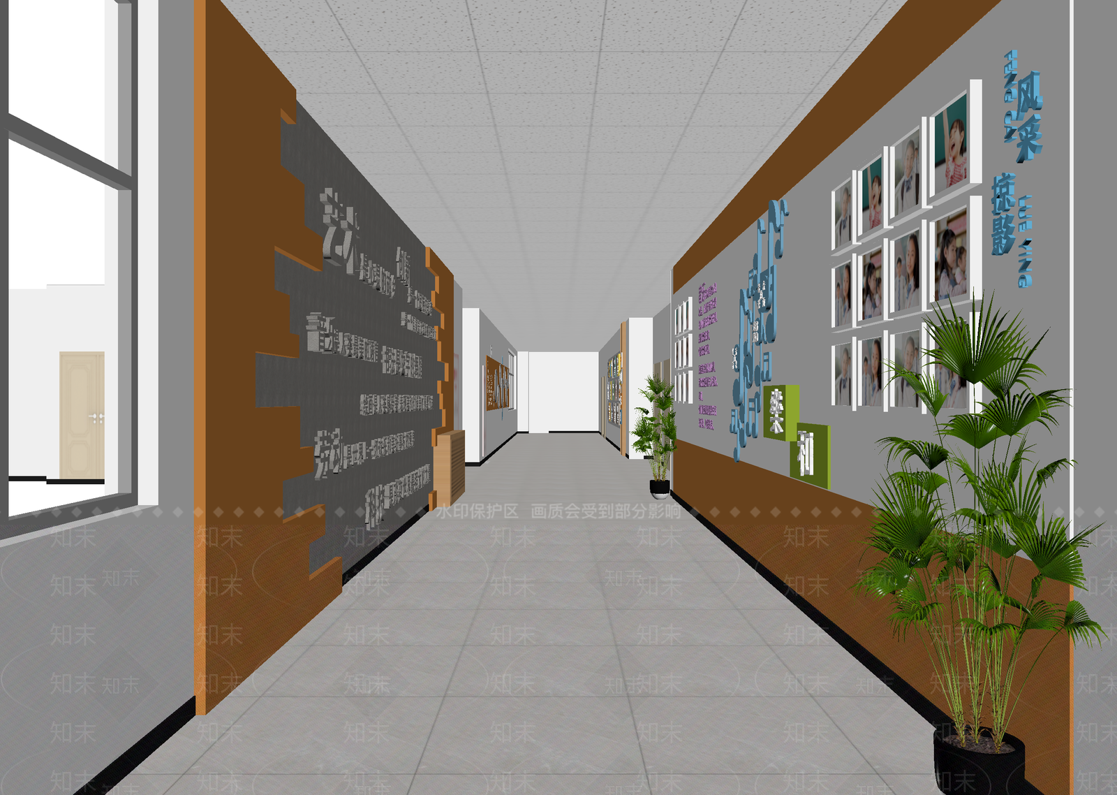 现代走廊3D模型下载【ID:1214709393】
