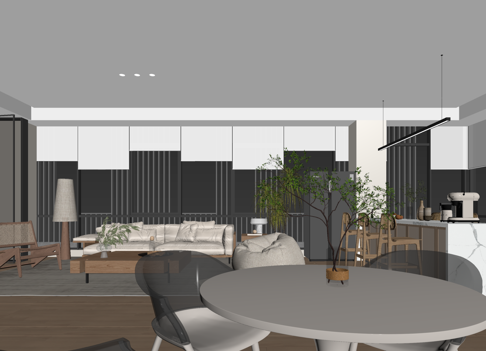 北欧客餐厅3D模型下载【ID:1221509919】