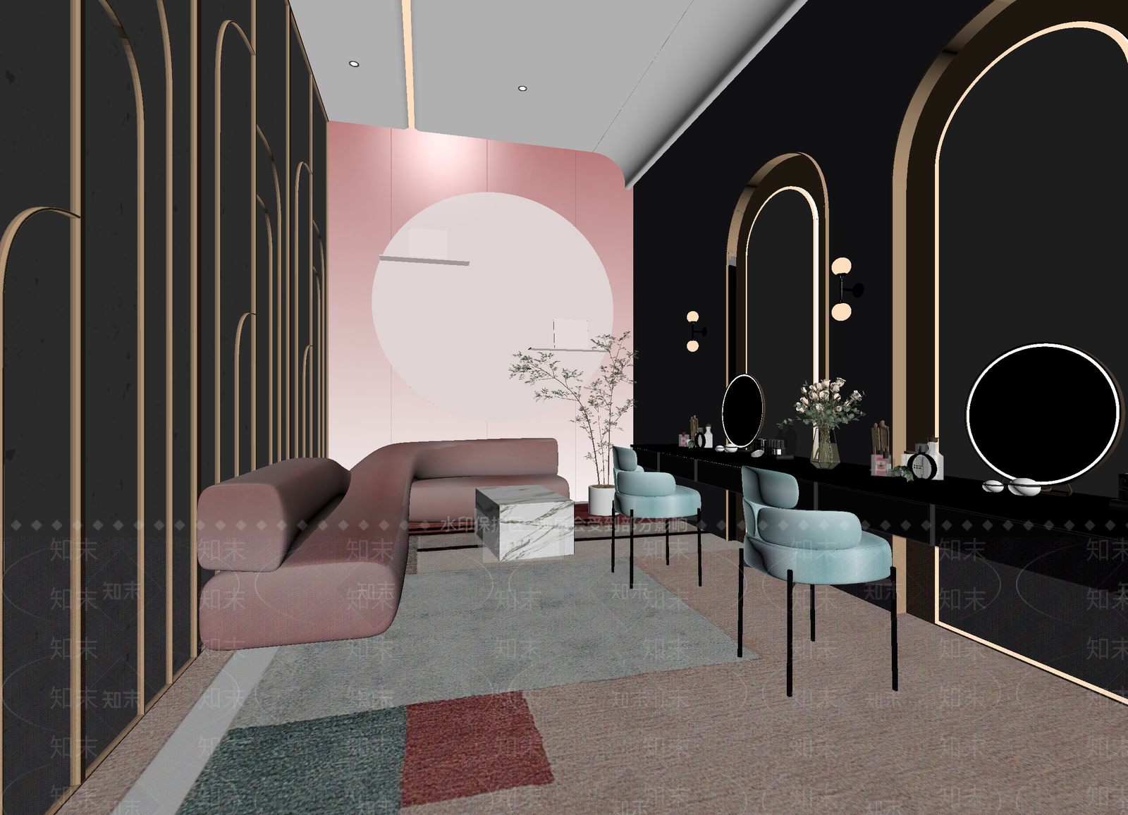 现代美容院3D模型下载【ID:1214156445】