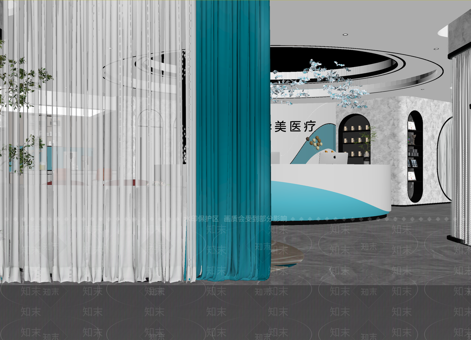 现代美容院3D模型下载【ID:1214045955】