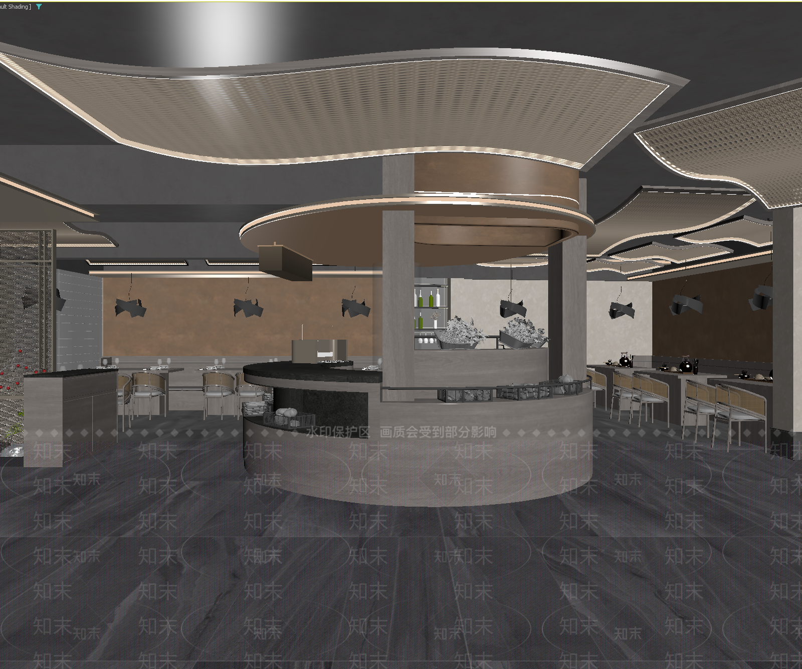 现代茶馆3D模型下载【ID:1215003454】