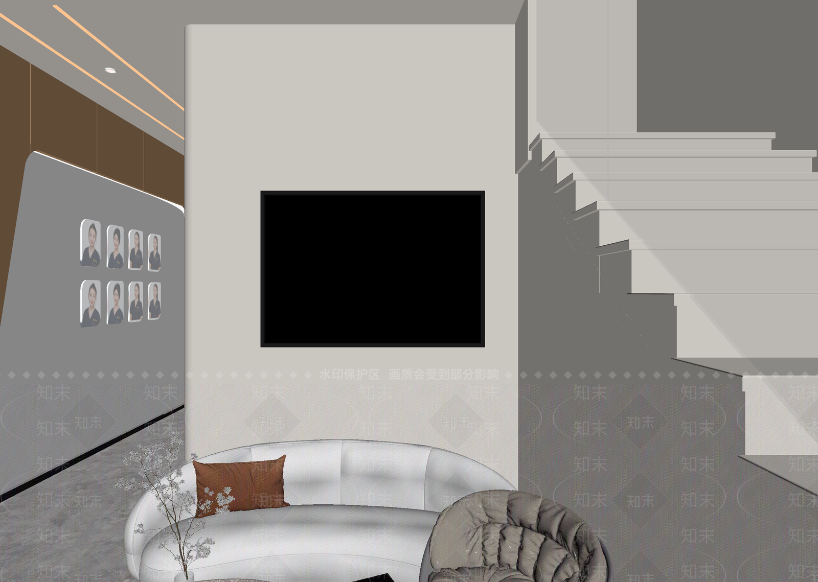 现代接待室3D模型下载【ID:1214173365】