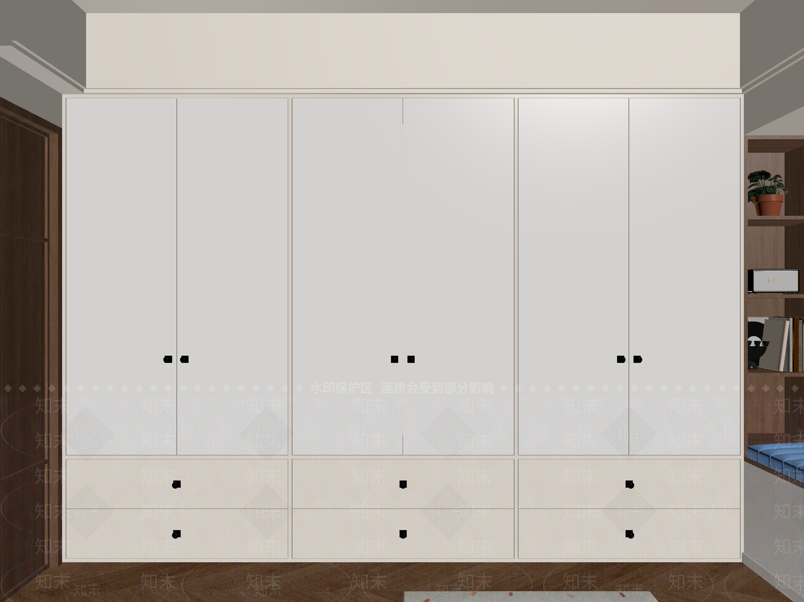 复古衣帽间3D模型下载【ID:1214684171】