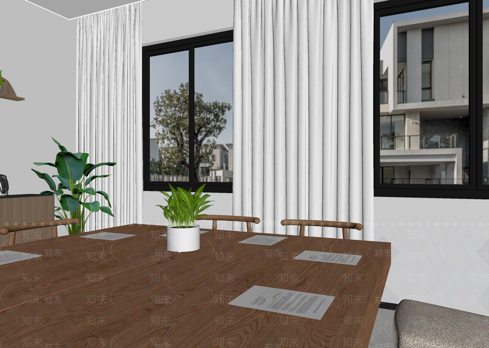 现代会议室3D模型下载【ID:1214447952】