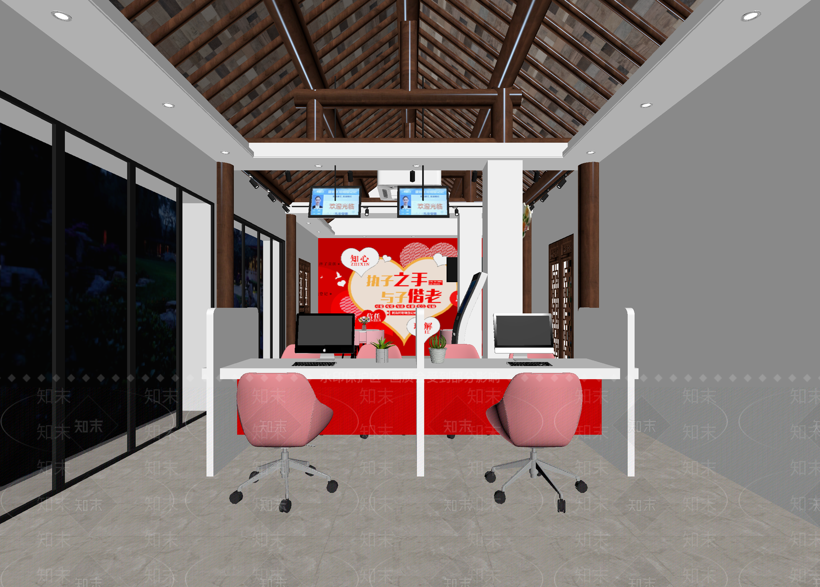 新中式接待室3D模型下载【ID:1214111834】