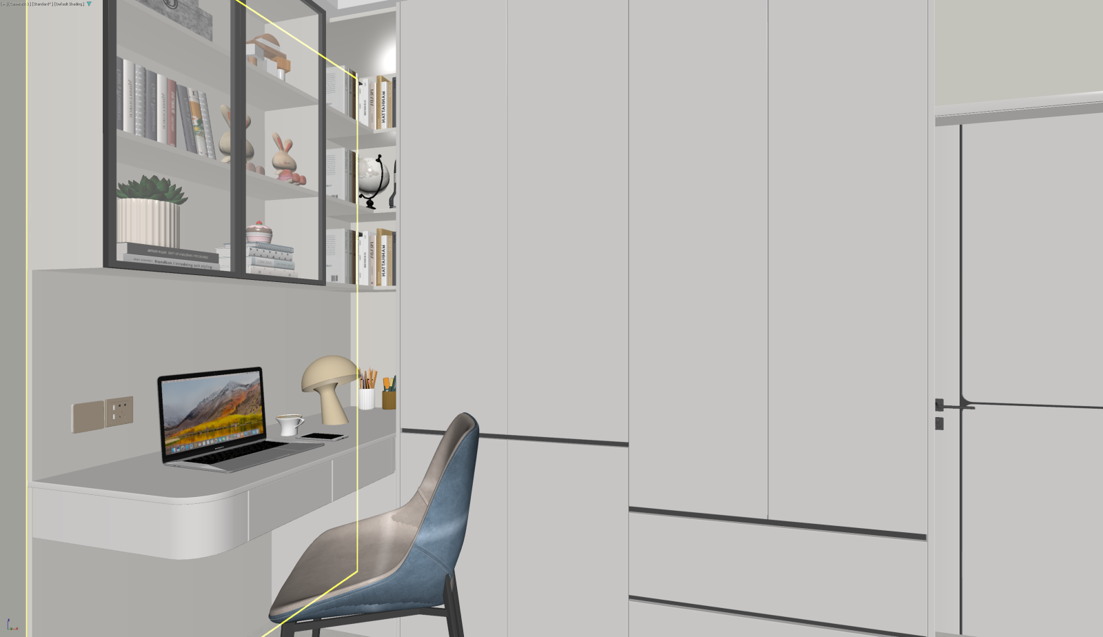 现代书房3D模型下载【ID:1221850787】