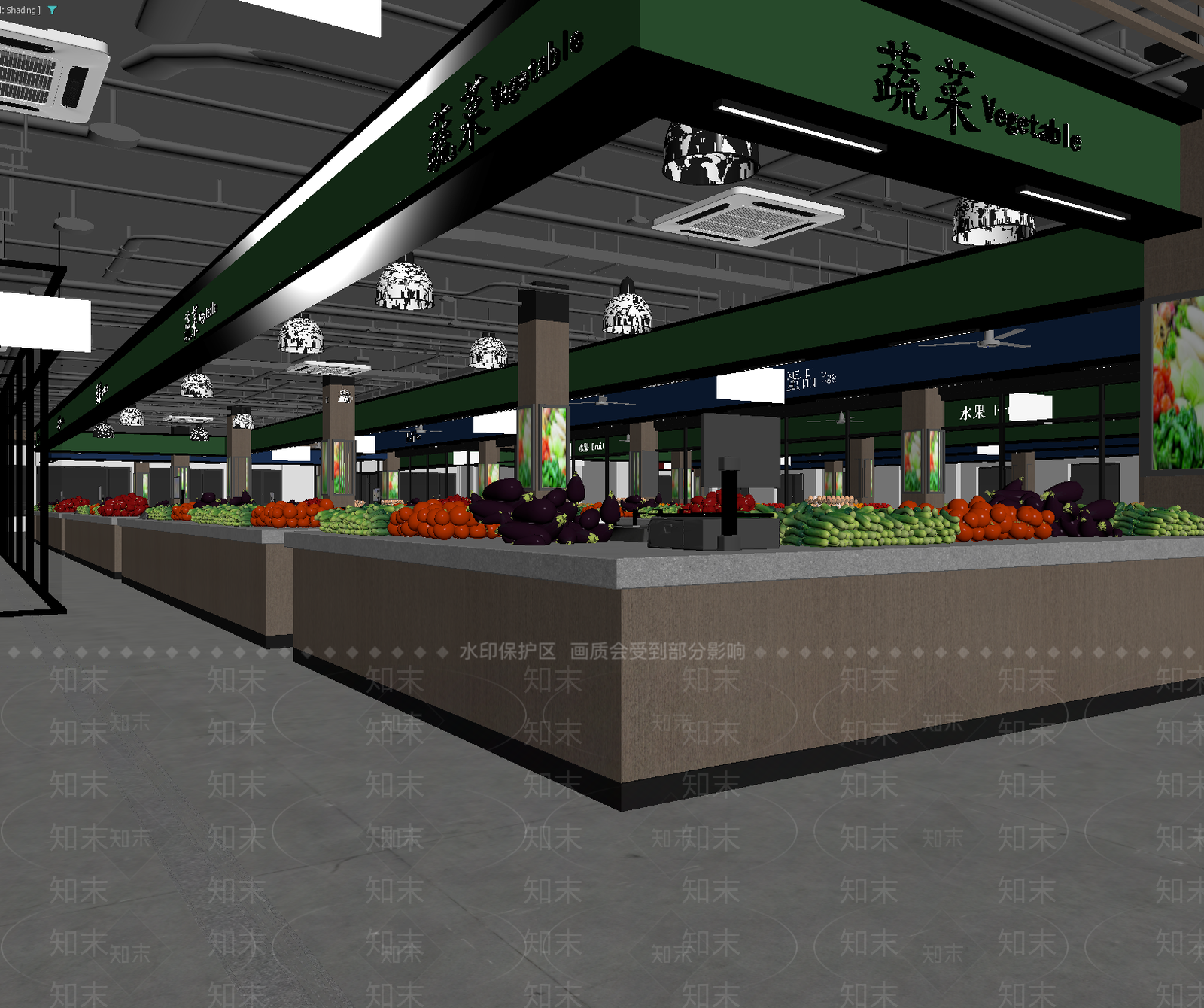 现代超市3D模型下载【ID:1213903750】