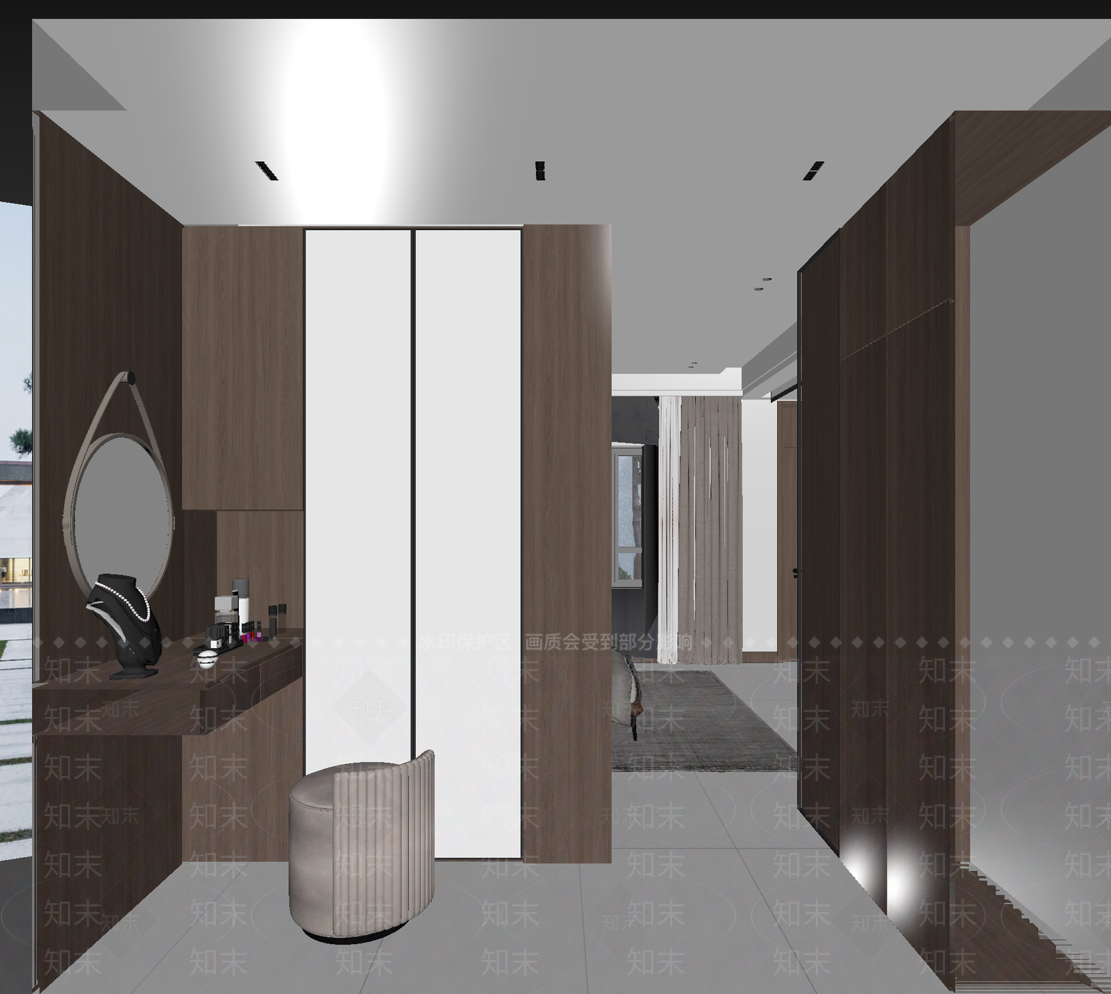 现代衣帽间3D模型下载【ID:1214441260】