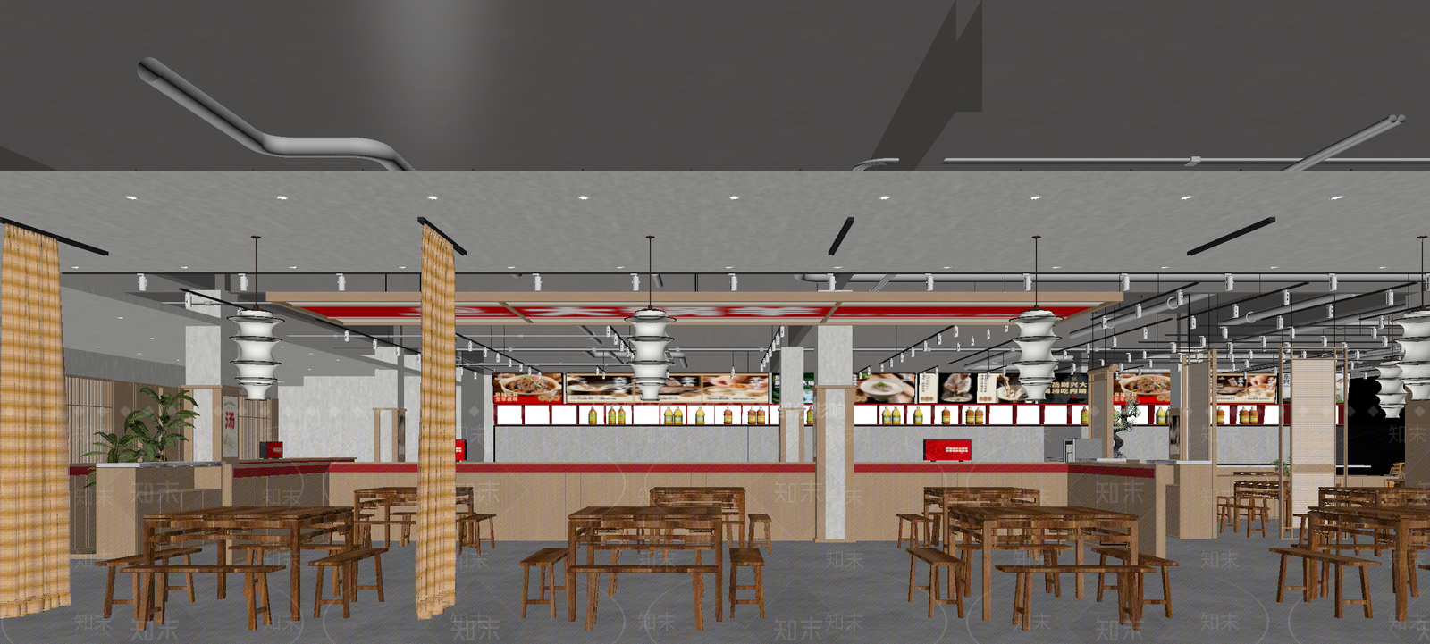 新中式快餐店3D模型下载【ID:1214072794】