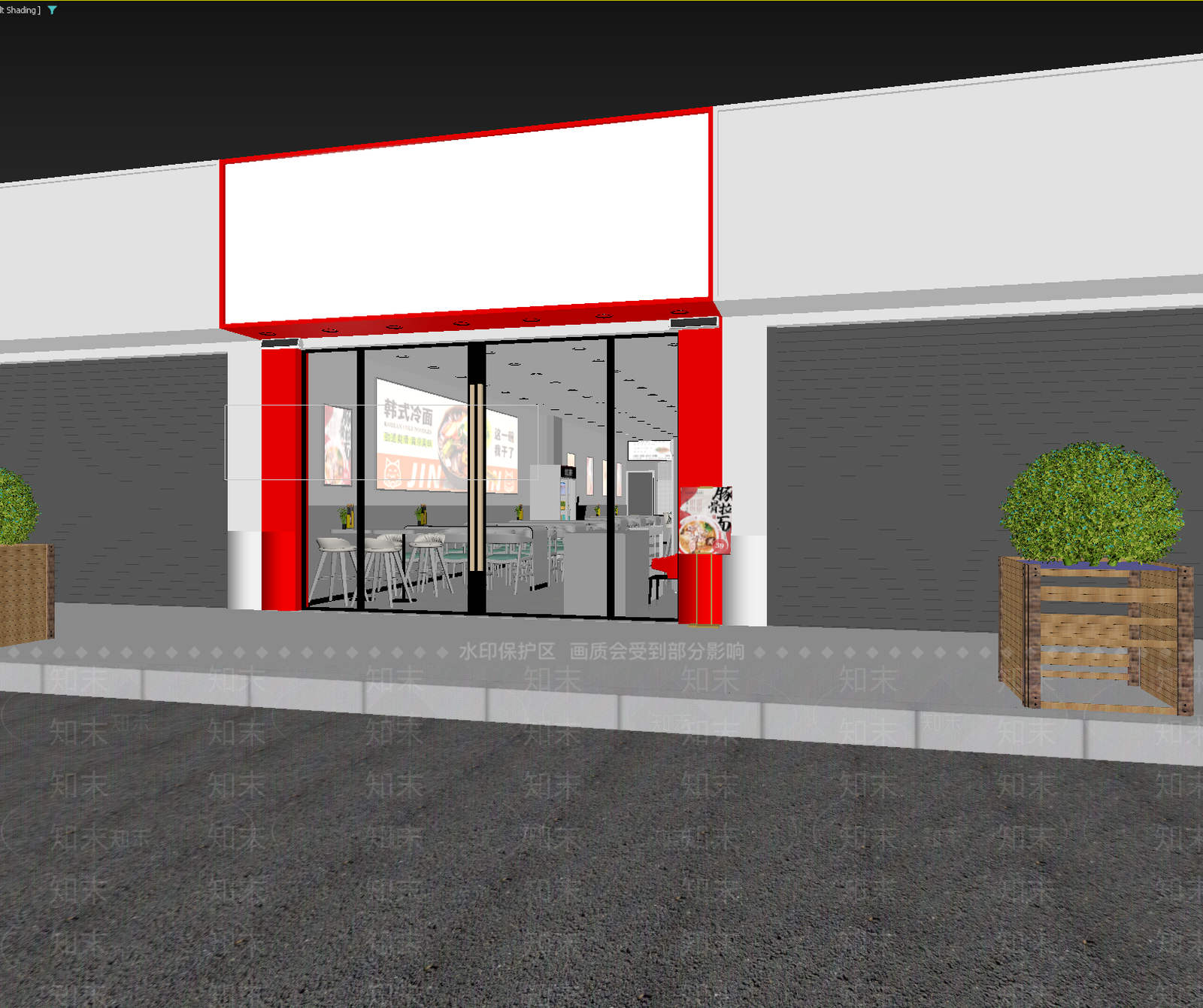 现代快餐店3D模型下载【ID:1213886541】