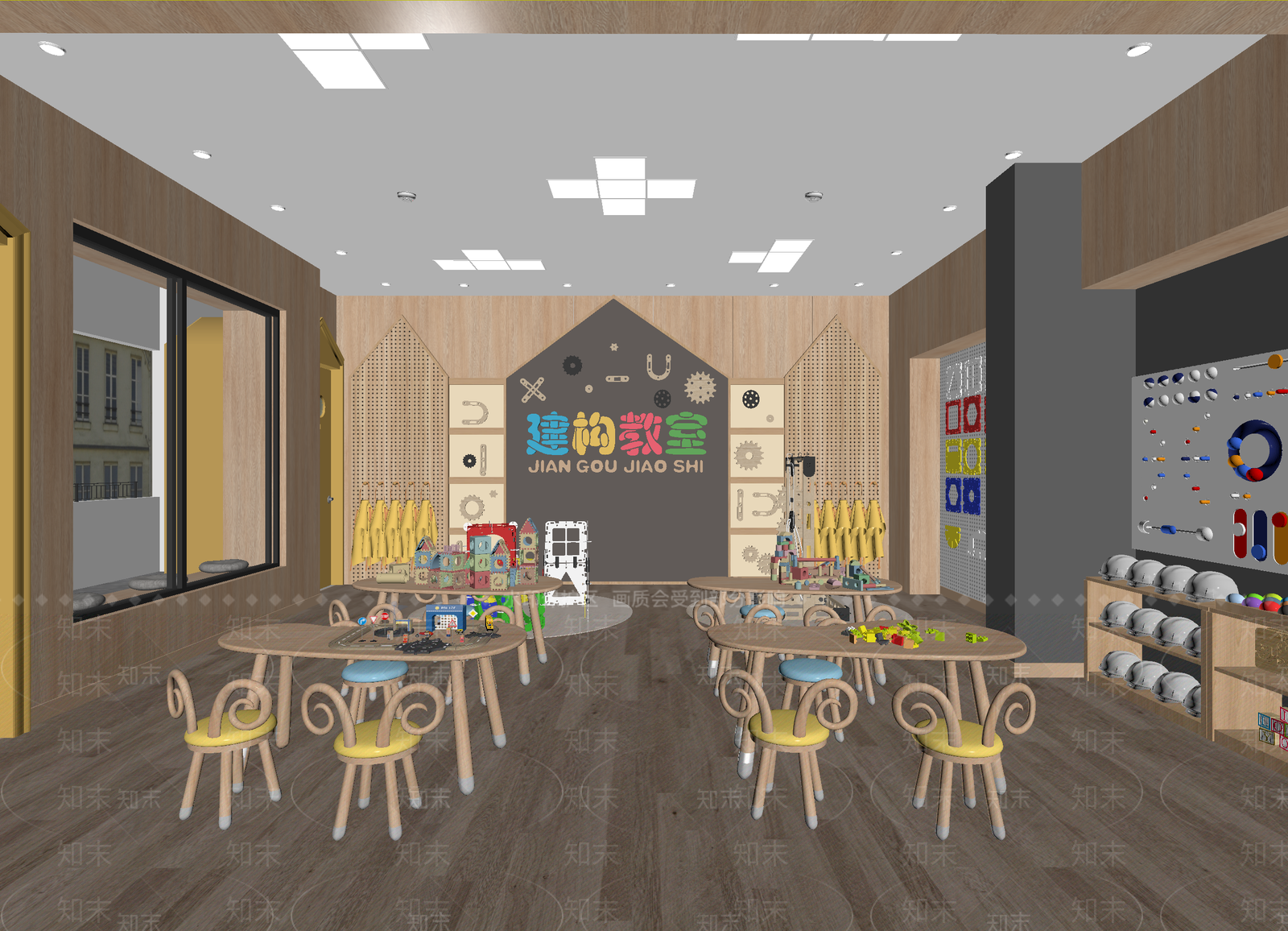 教室3D模型下载【ID:1214095661】