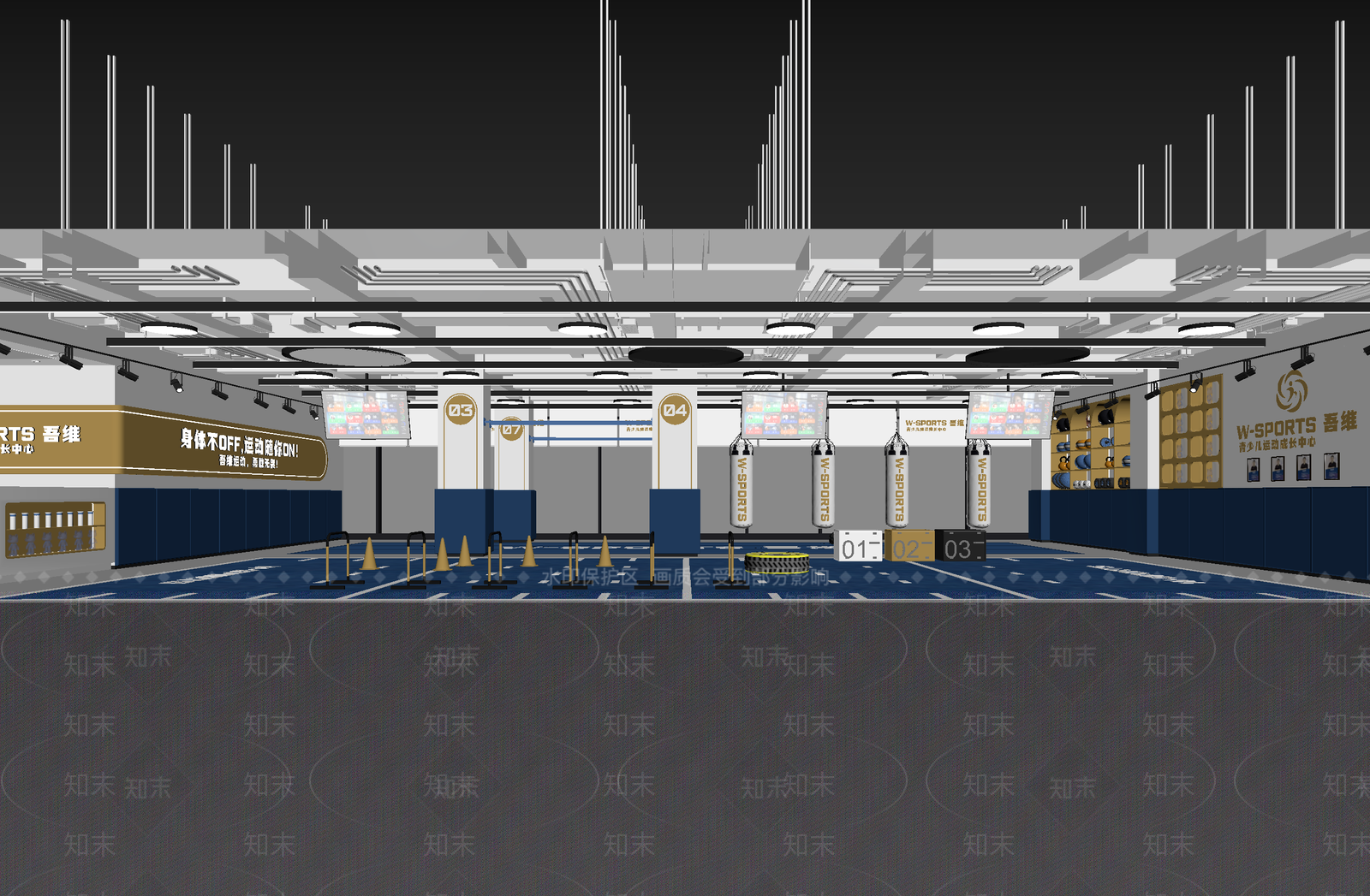 现代健身房3D模型下载【ID:1214059800】
