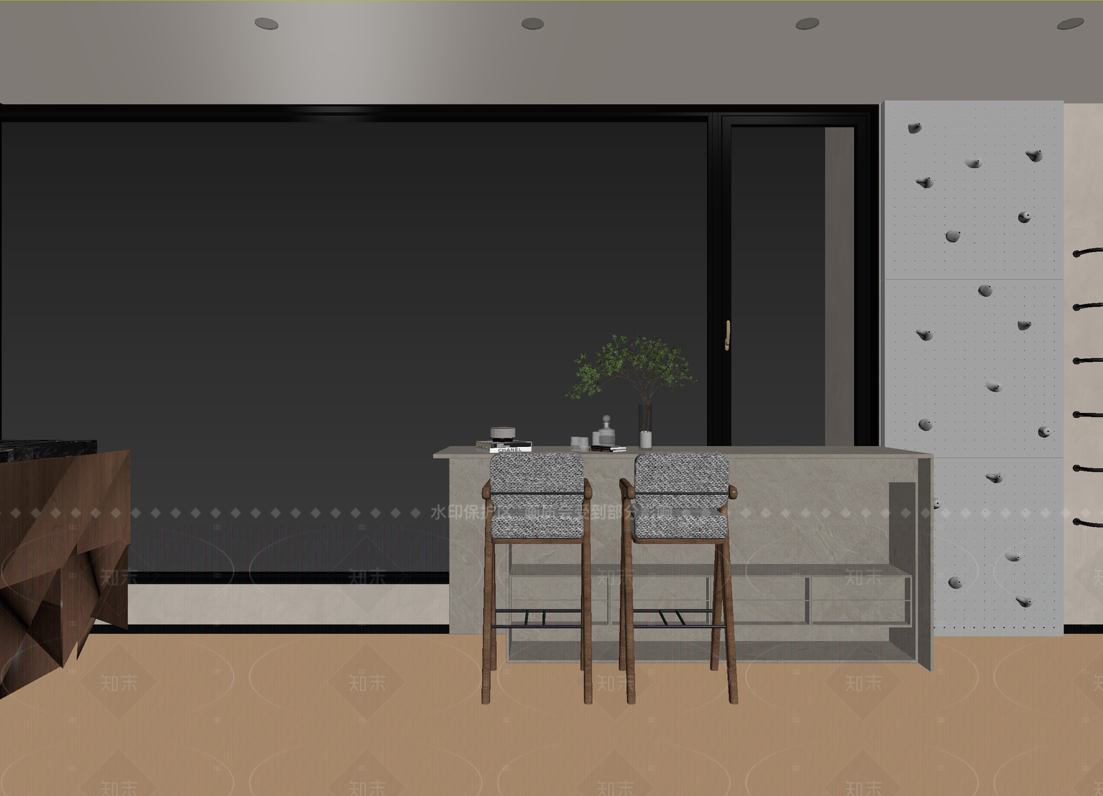 现代咖啡厅3D模型下载【ID:1214587656】