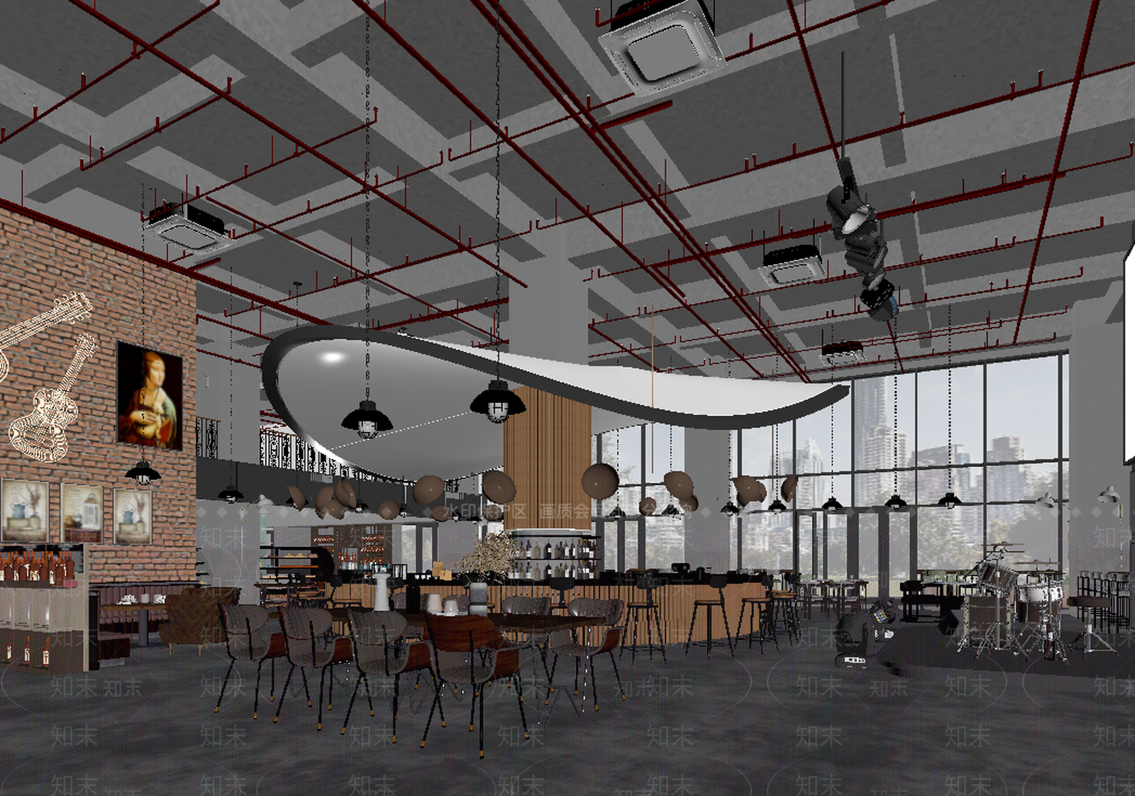 现代酒吧3D模型下载【ID:1213880005】