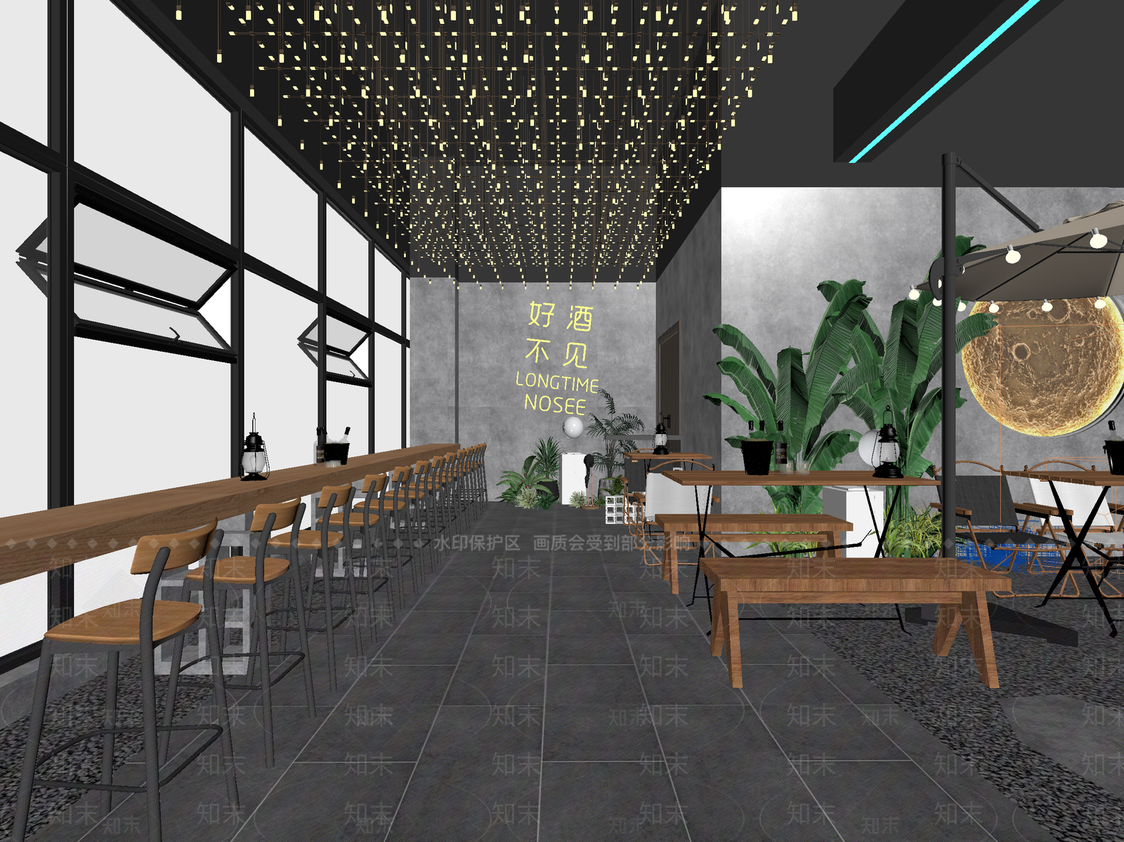 现代酒馆3D模型下载【ID:1214268974】