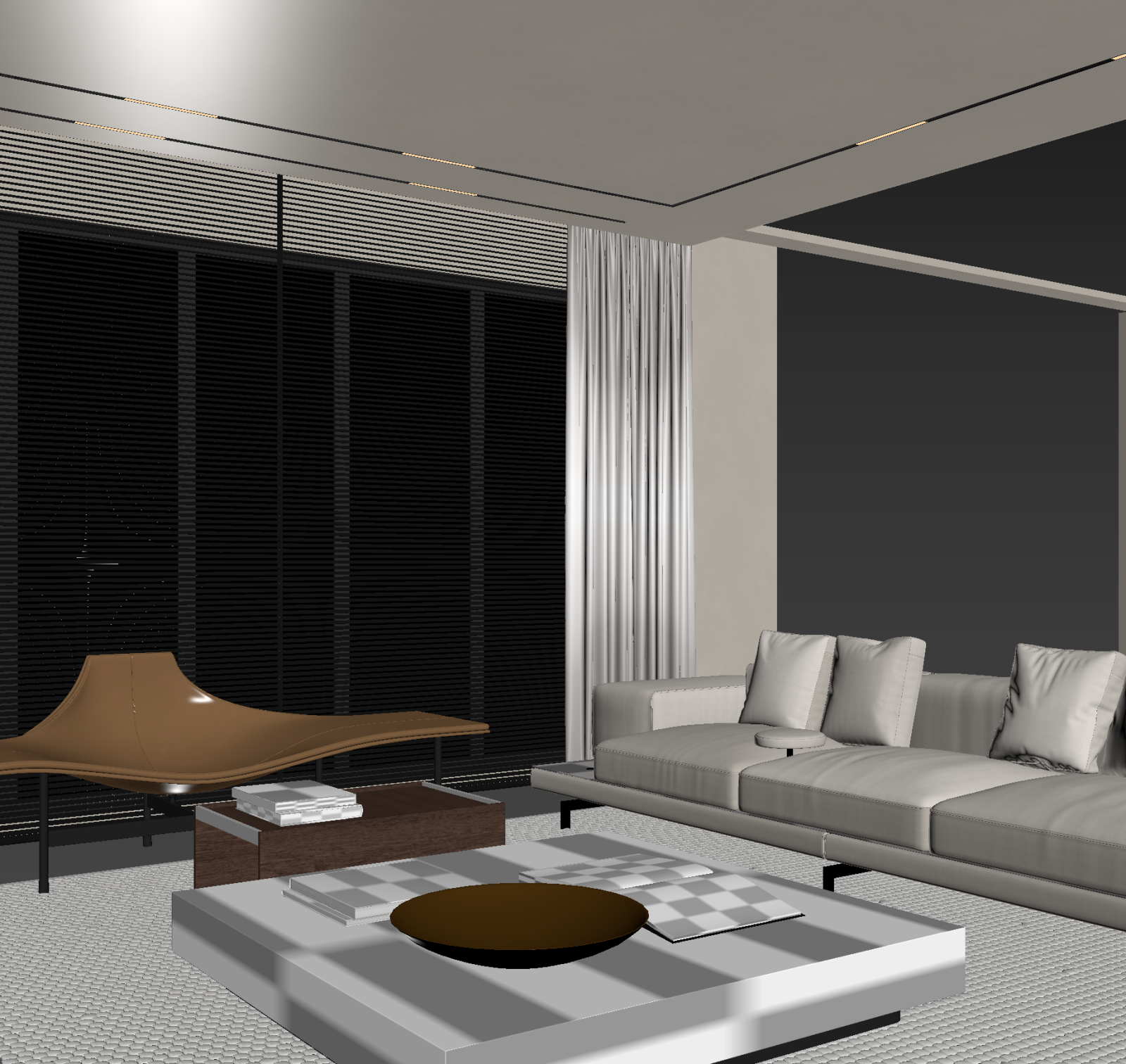 现代家居客厅3D模型下载【ID:1221439568】