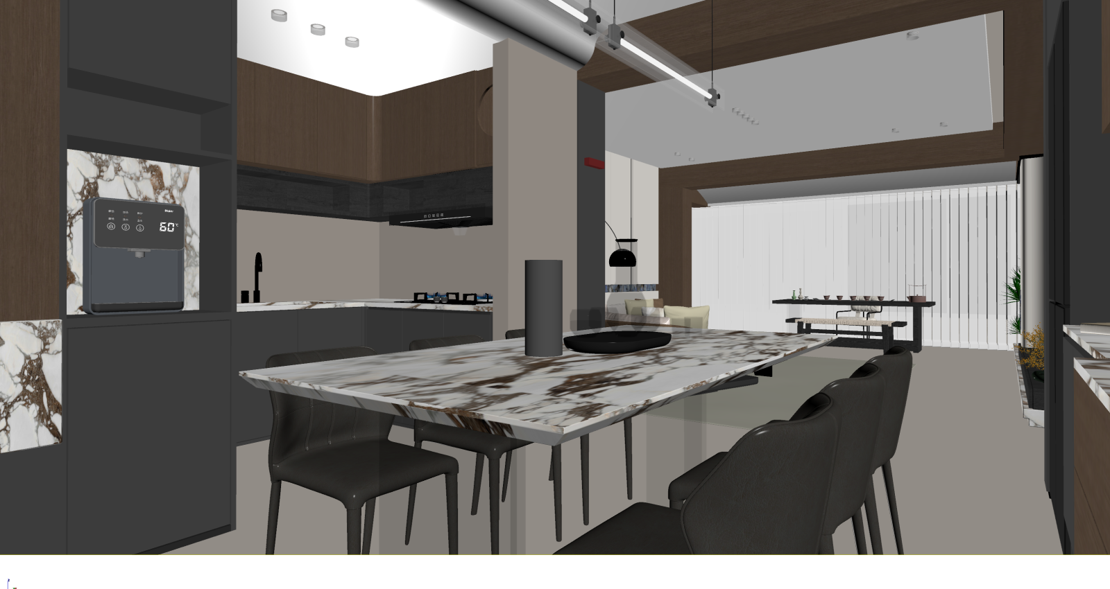现代客餐厅3D模型下载【ID:1221523056】