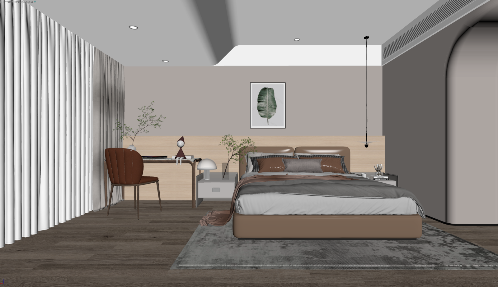 现代家居卧室3D模型下载【ID:1221471620】
