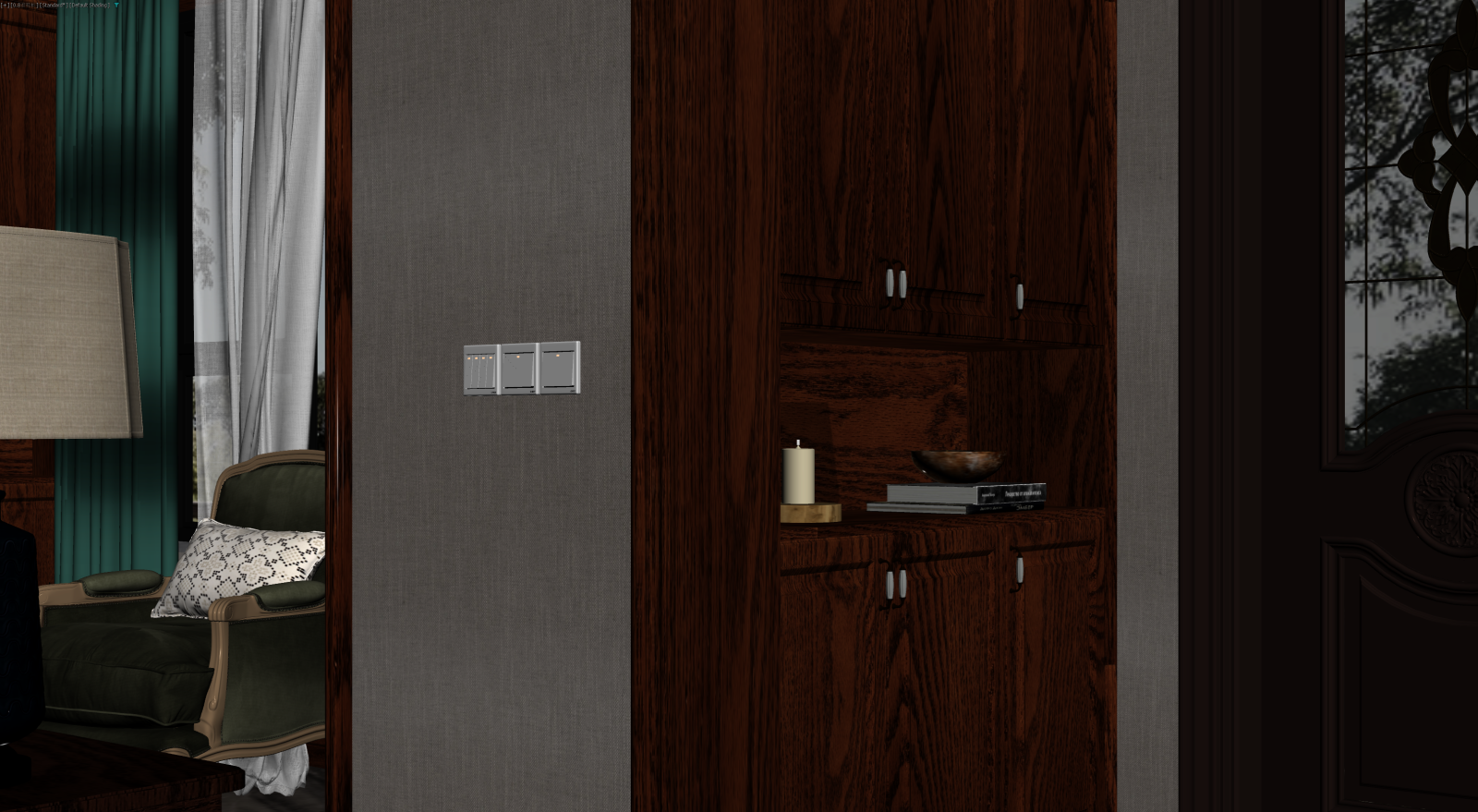 美式家居客厅3D模型下载【ID:1221709035】