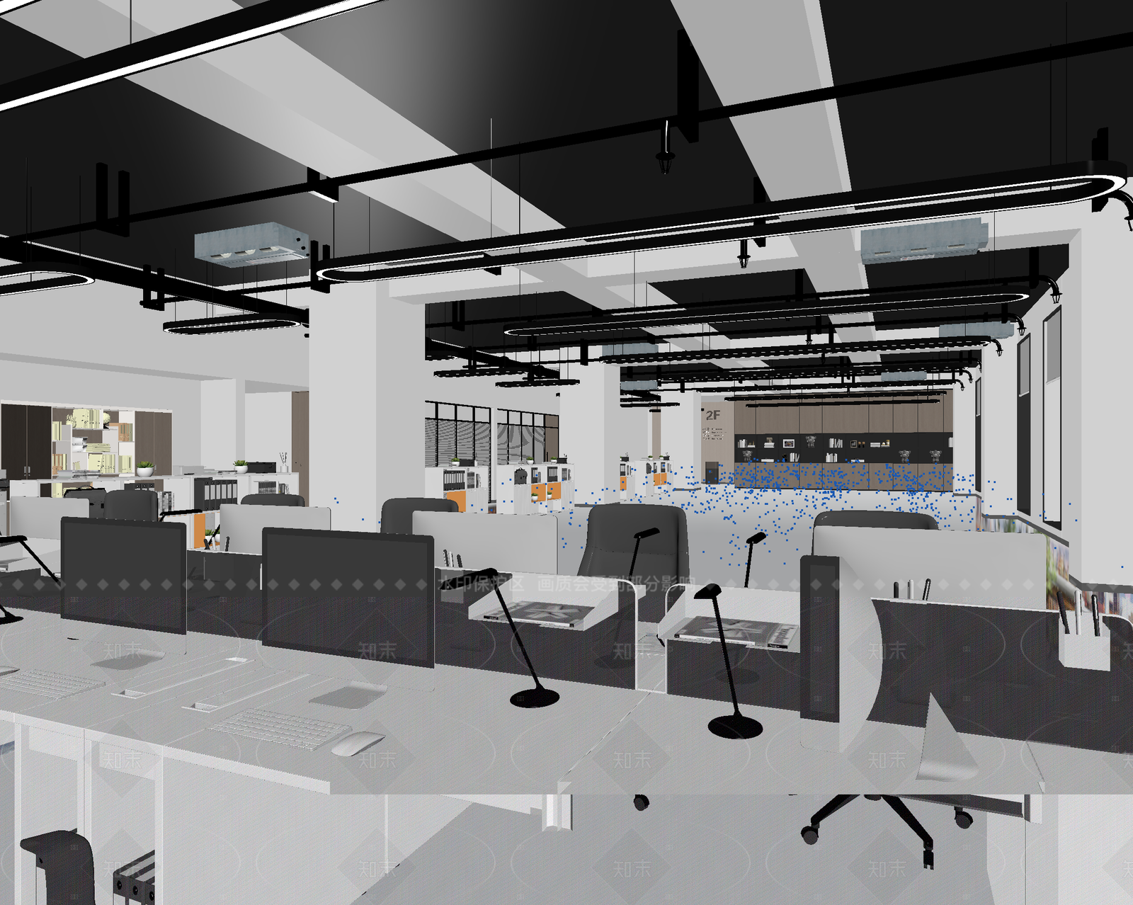 现代办公区3D模型下载【ID:1214569866】