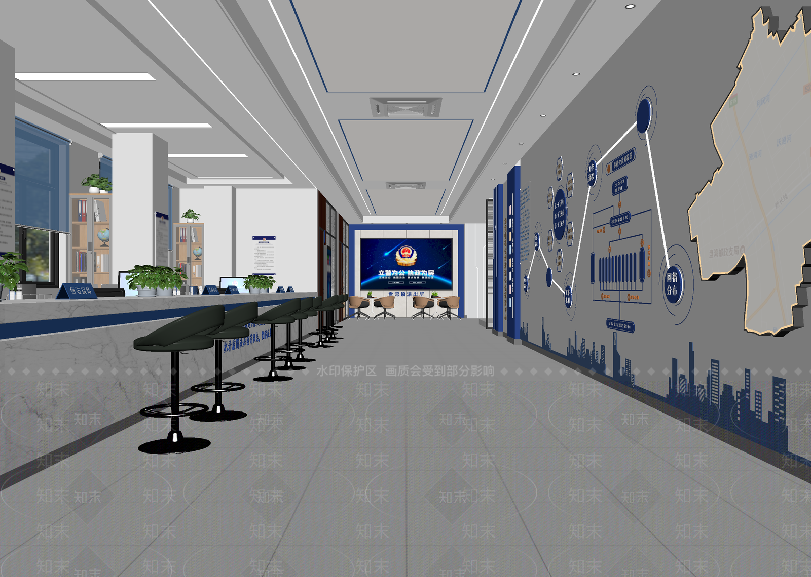 现代接待室3D模型下载【ID:1214110339】