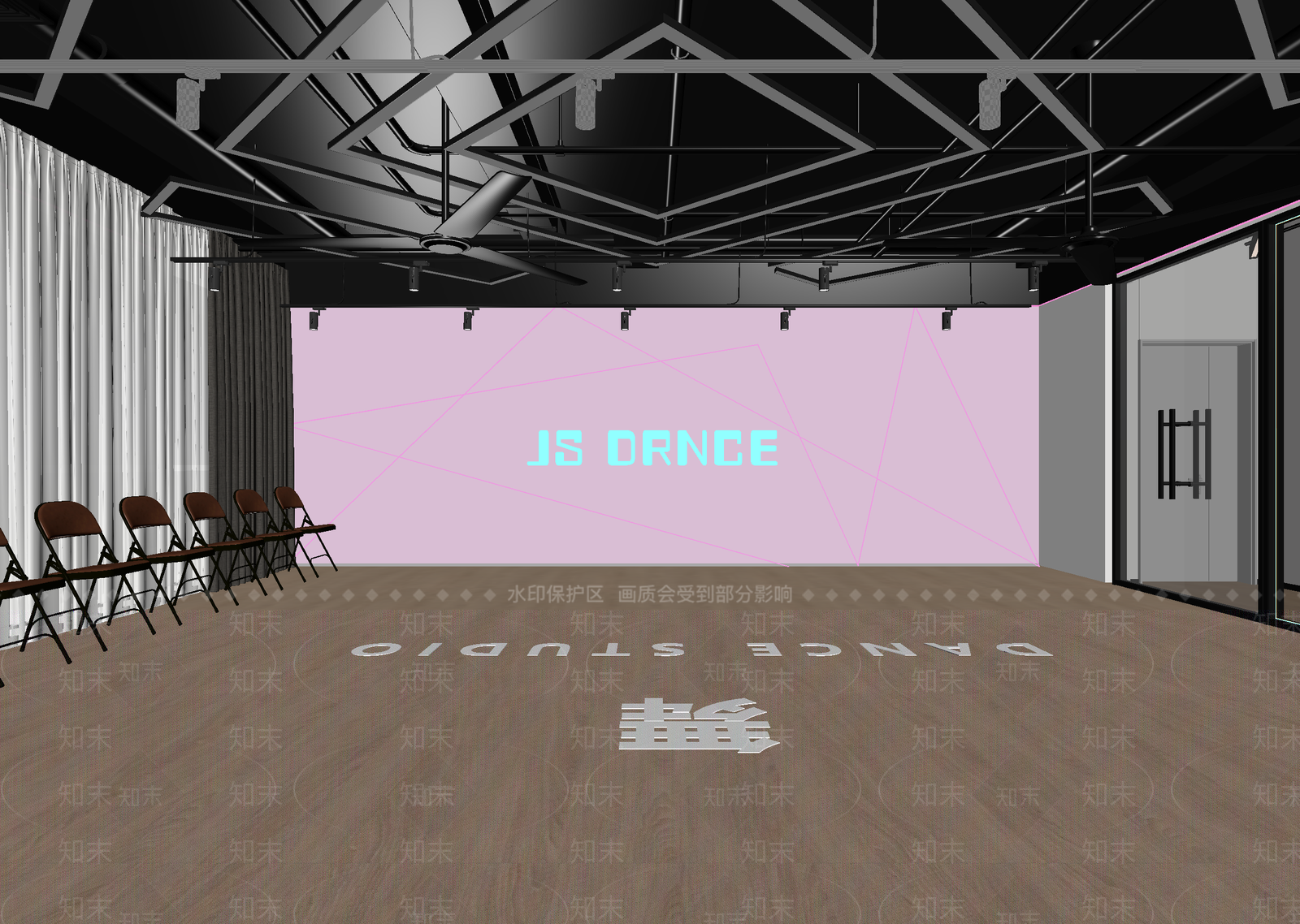 工业风其他商业空间3D模型下载【ID:1214422429】