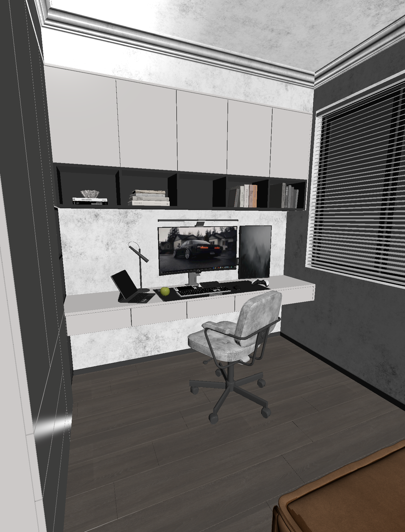 现代书房3D模型下载【ID:1221499676】