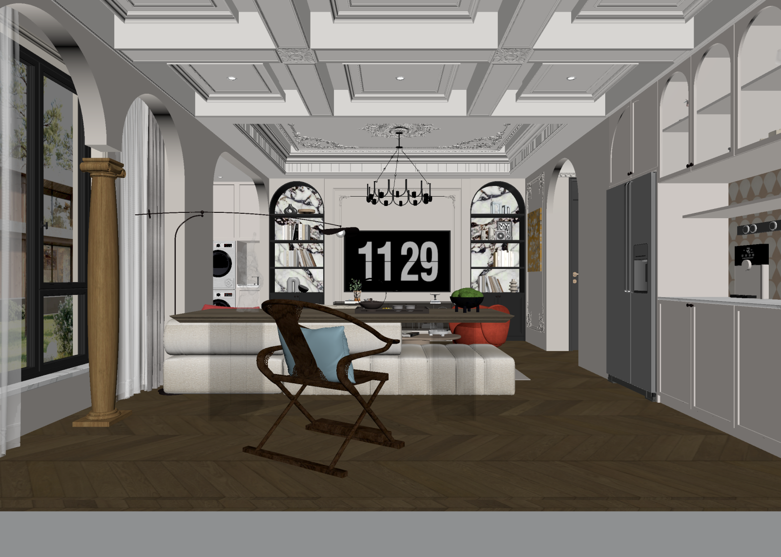 法式客餐厅3D模型下载【ID:1222067188】
