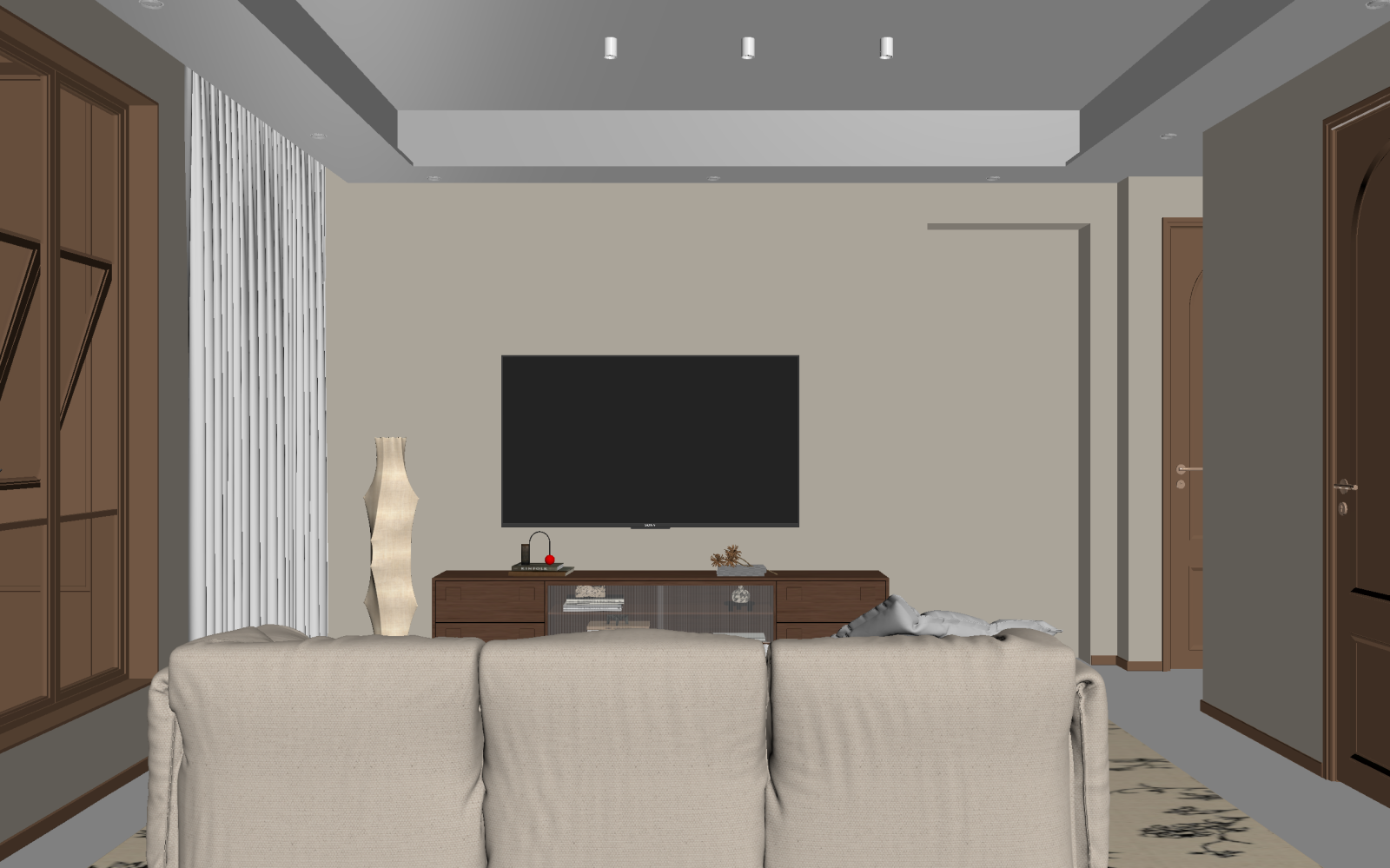 现代家居客厅3D模型下载【ID:1221876207】