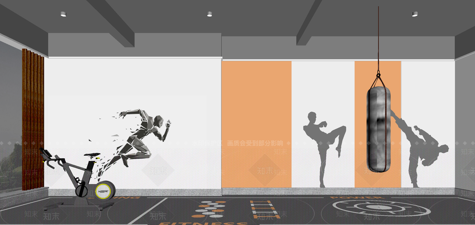 现代健身房3D模型下载【ID:1214343807】
