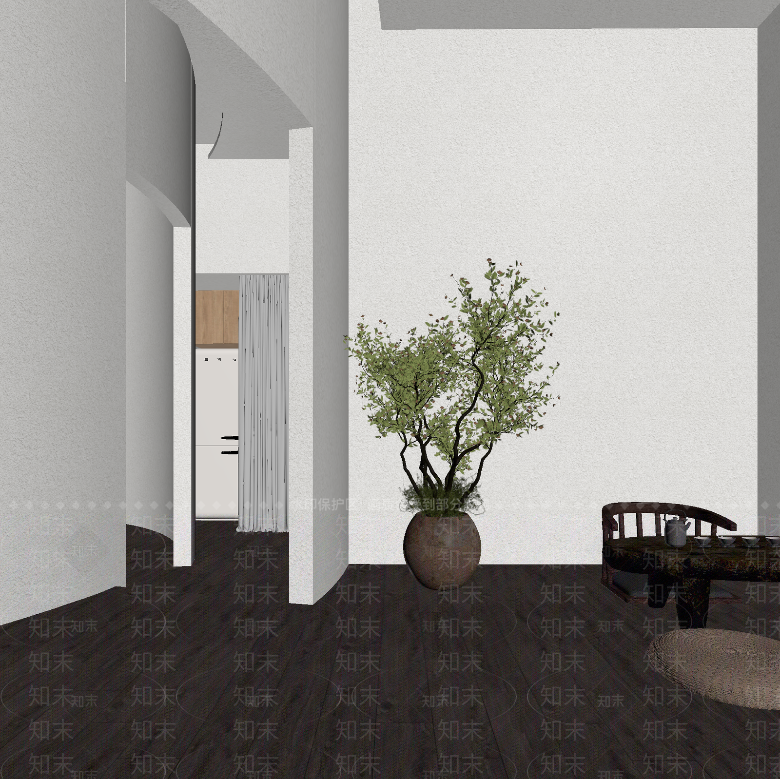 现代茶室3D模型下载【ID:1215010575】