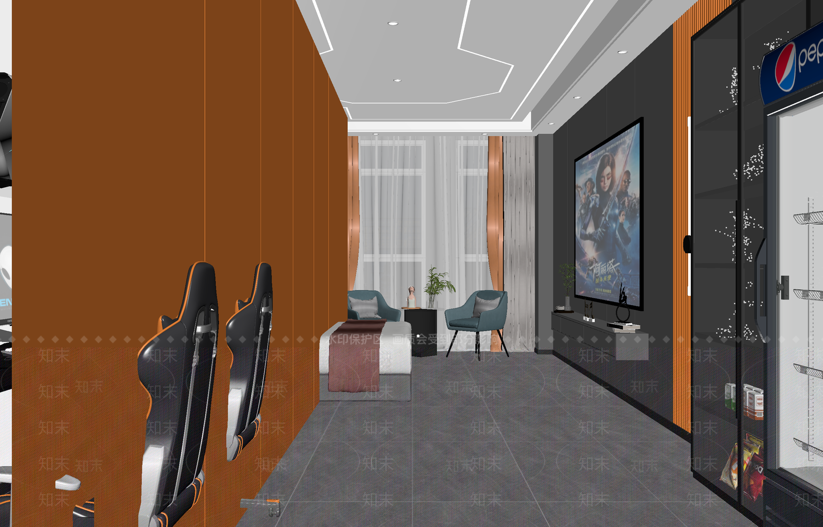 电竞房3D模型下载【ID:1213953085】