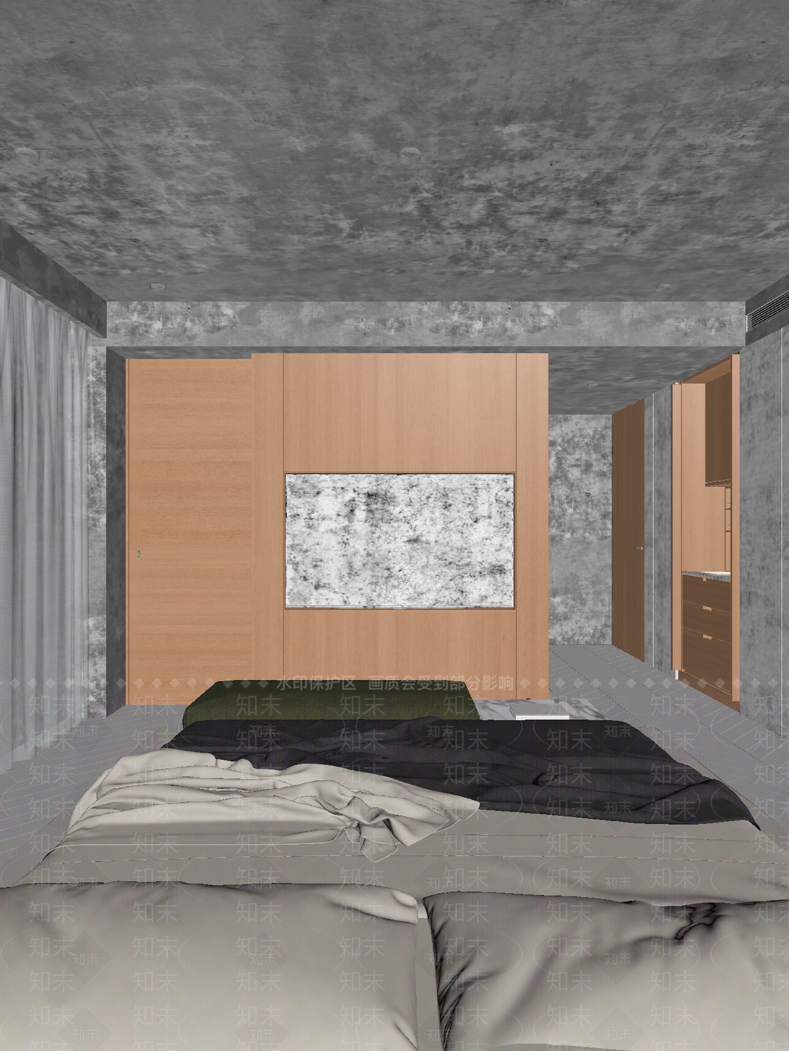 现代酒店客房3D模型下载【ID:1215153006】