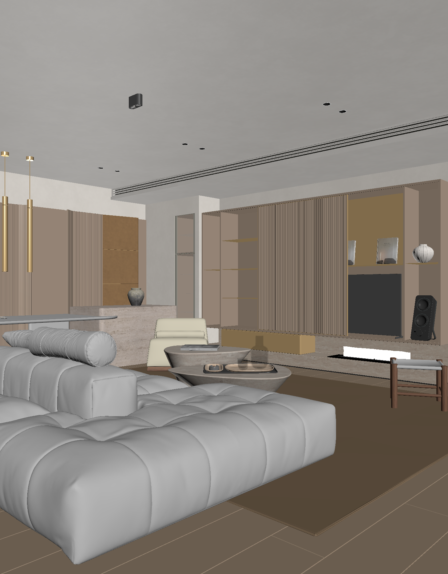 法式家居客厅3D模型下载【ID:1222035272】