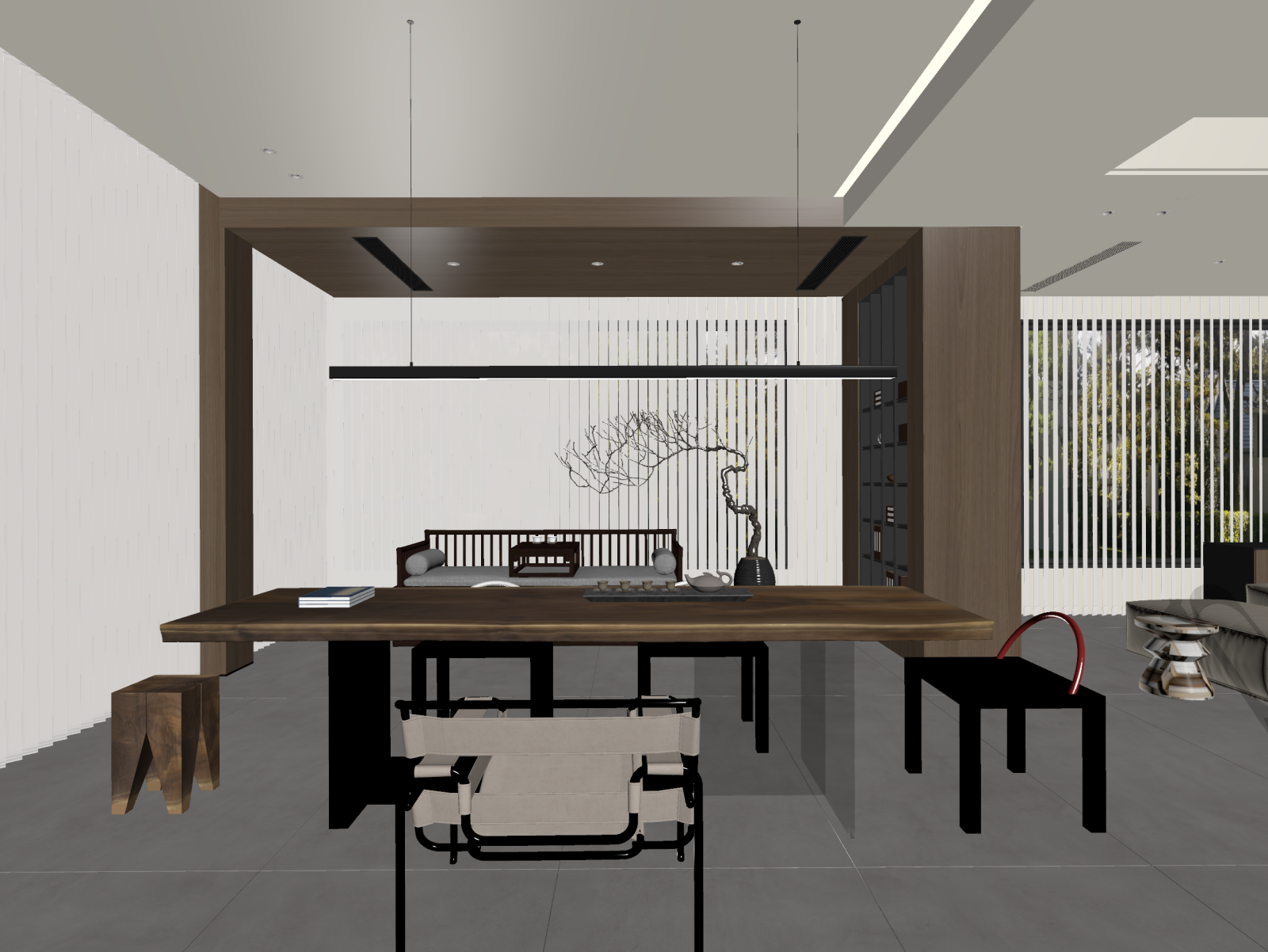 现代茶馆3D模型下载【ID:1221509213】