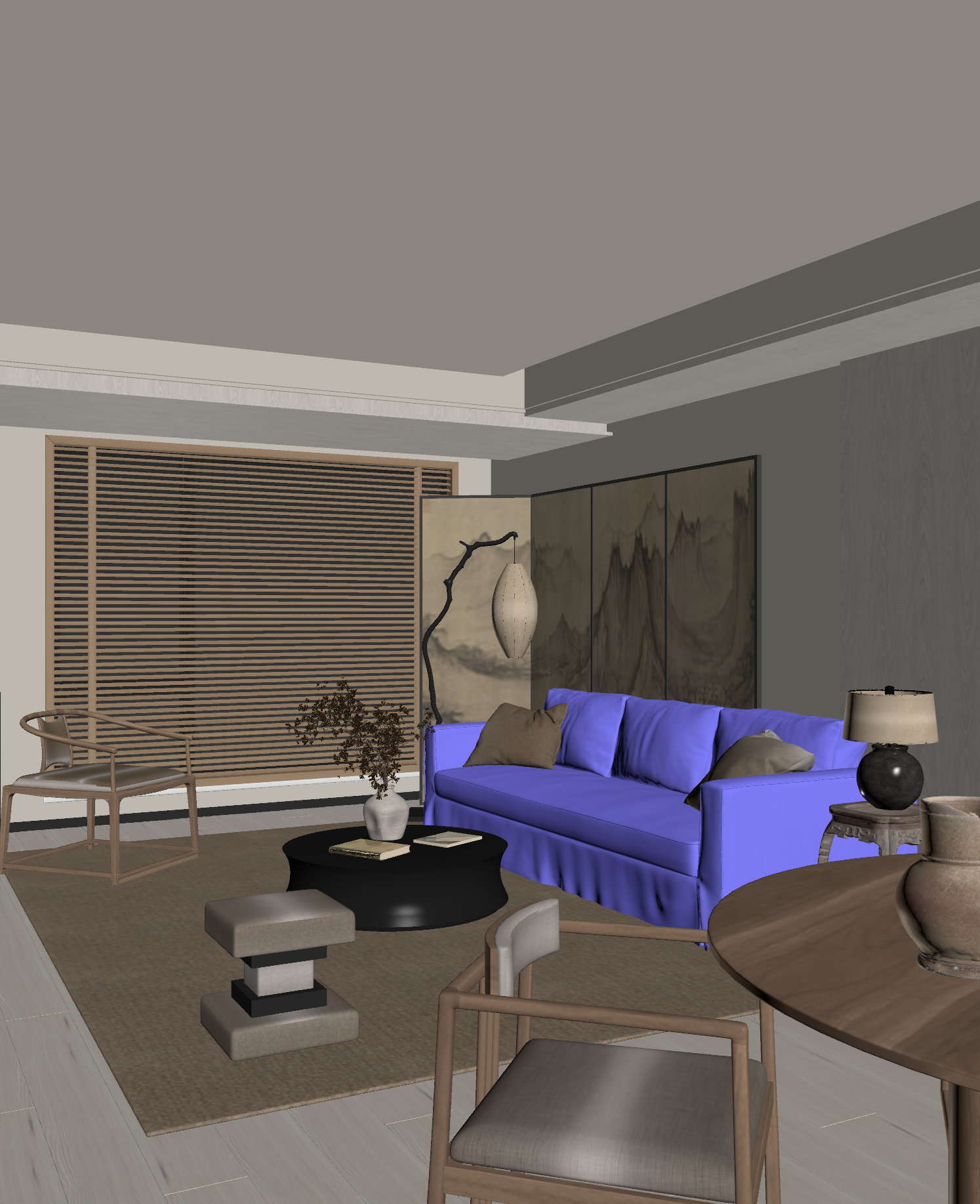 现代客餐厅3D模型下载【ID:1222012044】