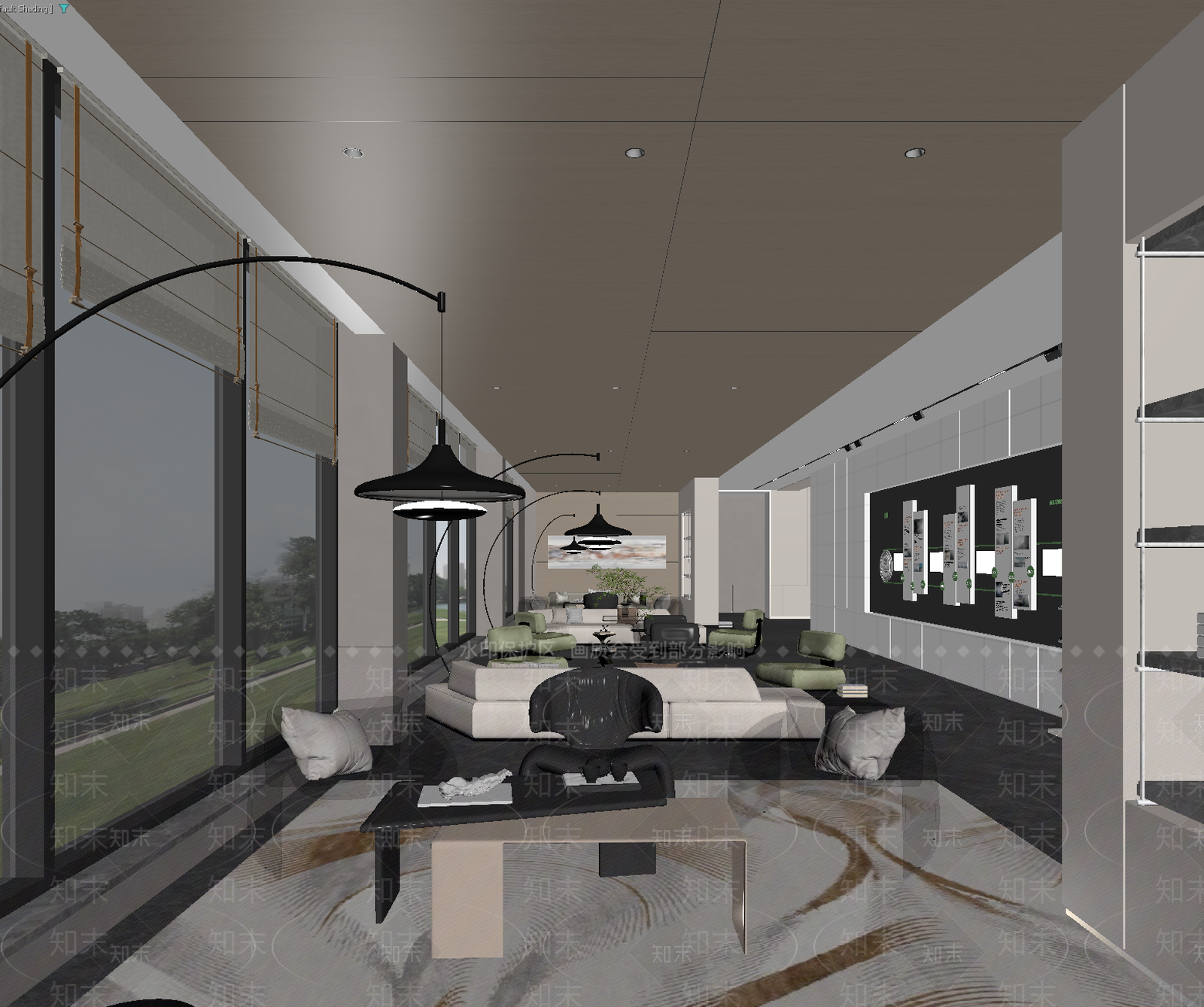 现代办公大厅3D模型下载【ID:1213935778】