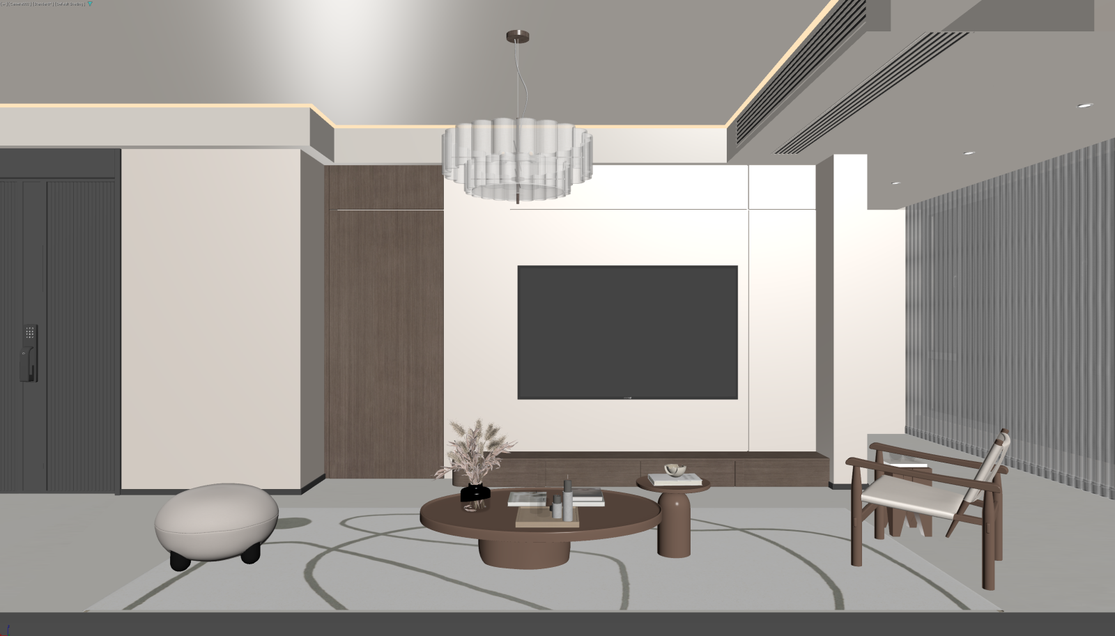 现代家居客厅3D模型下载【ID:1221950917】