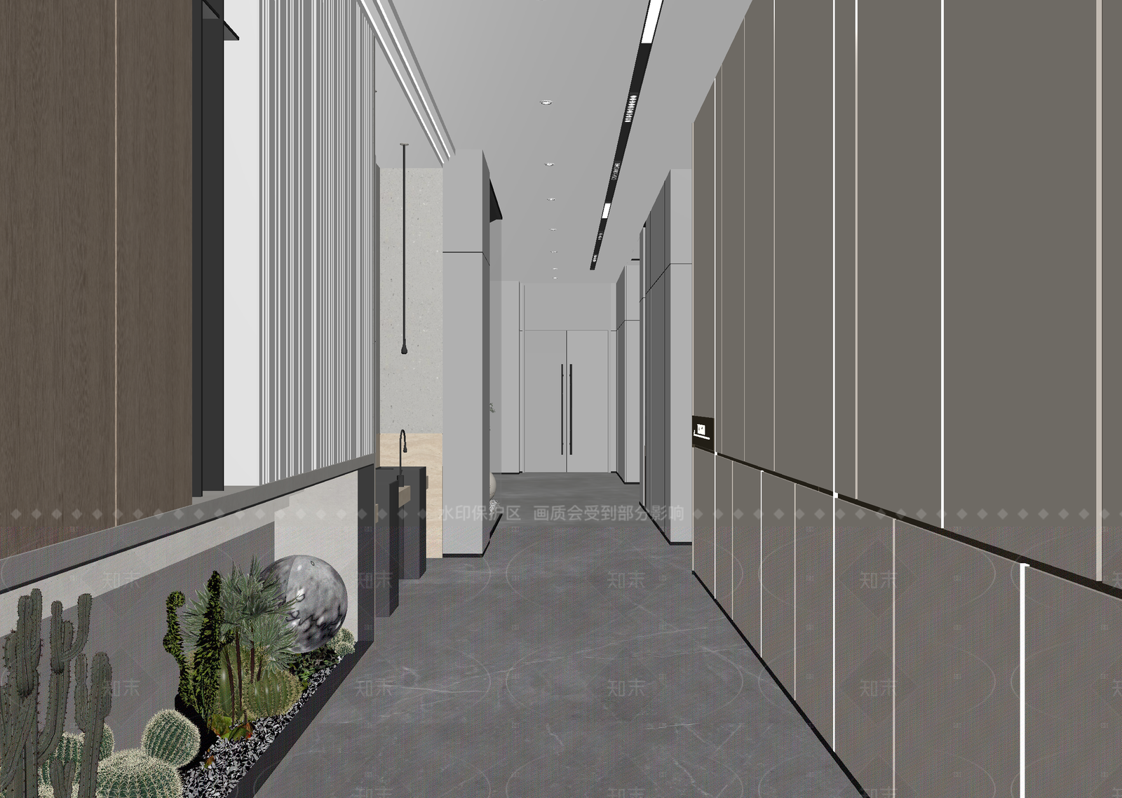 现代走廊3D模型下载【ID:1214578957】
