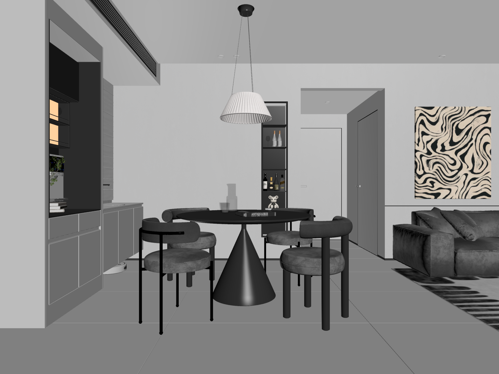现代客餐厅3D模型下载【ID:1221506312】
