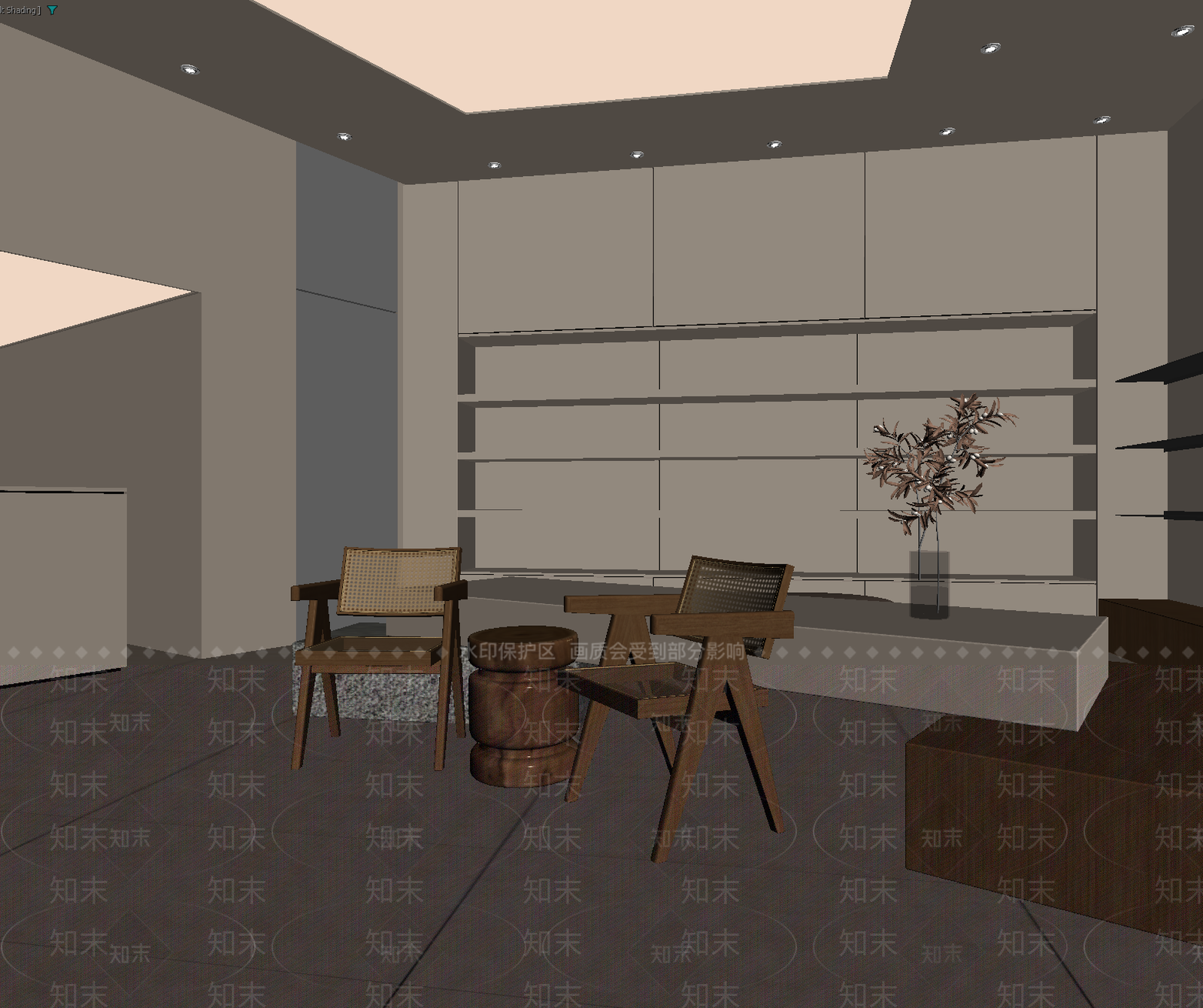 现代接待室3D模型下载【ID:1213929398】
