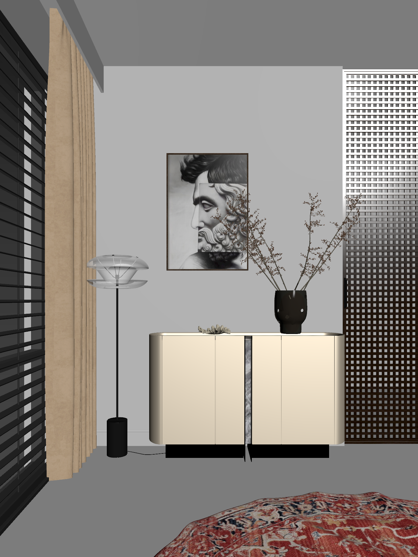 现代玄关3D模型下载【ID:1221488193】