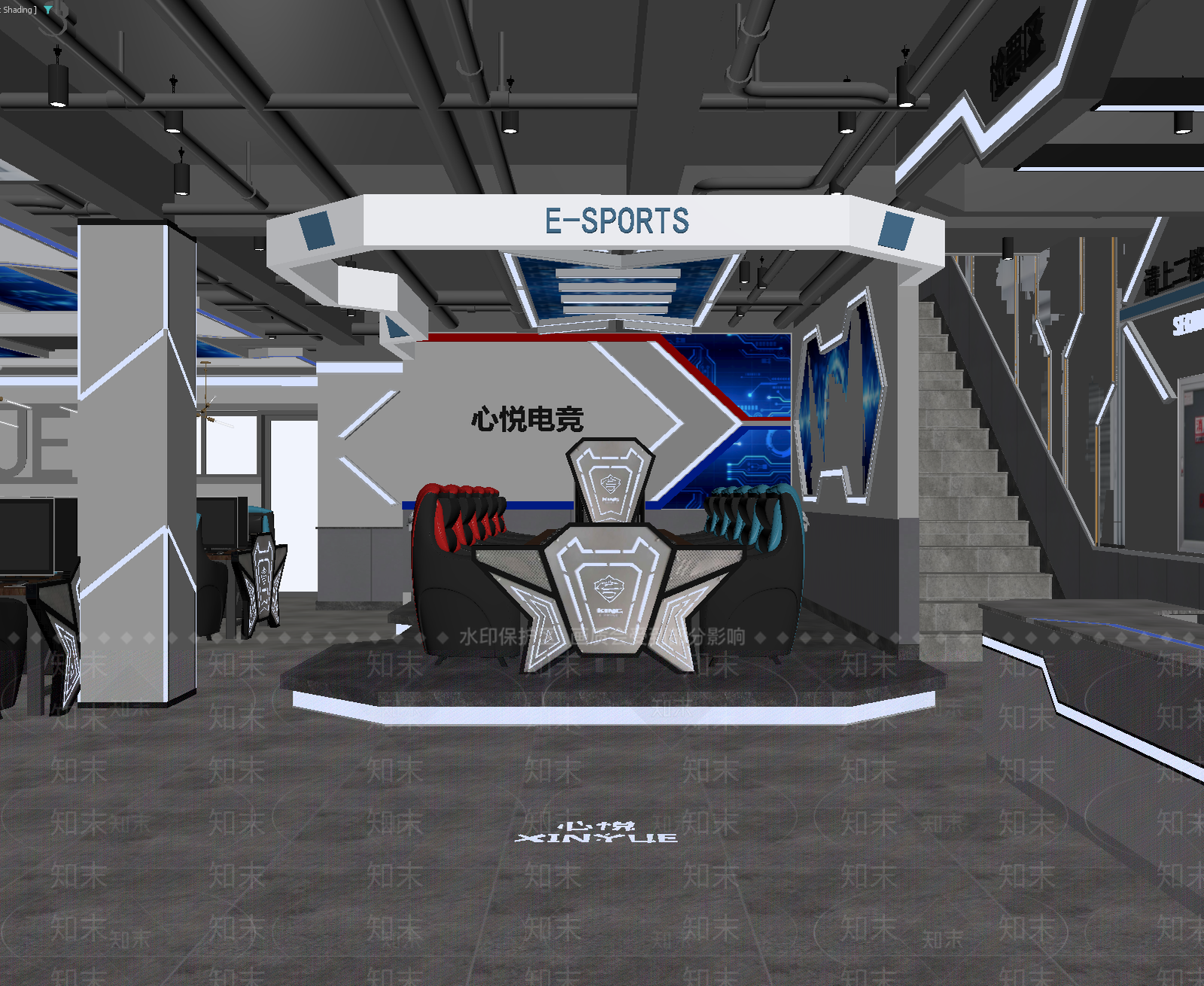 电竞房3D模型下载【ID:1213970942】