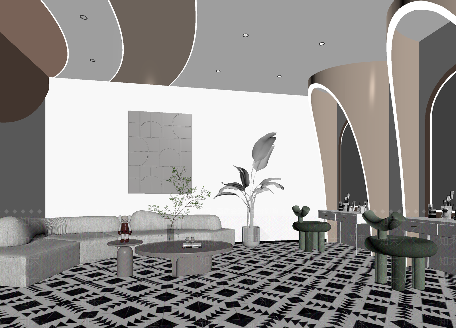 现代美容院3D模型下载【ID:1214156481】