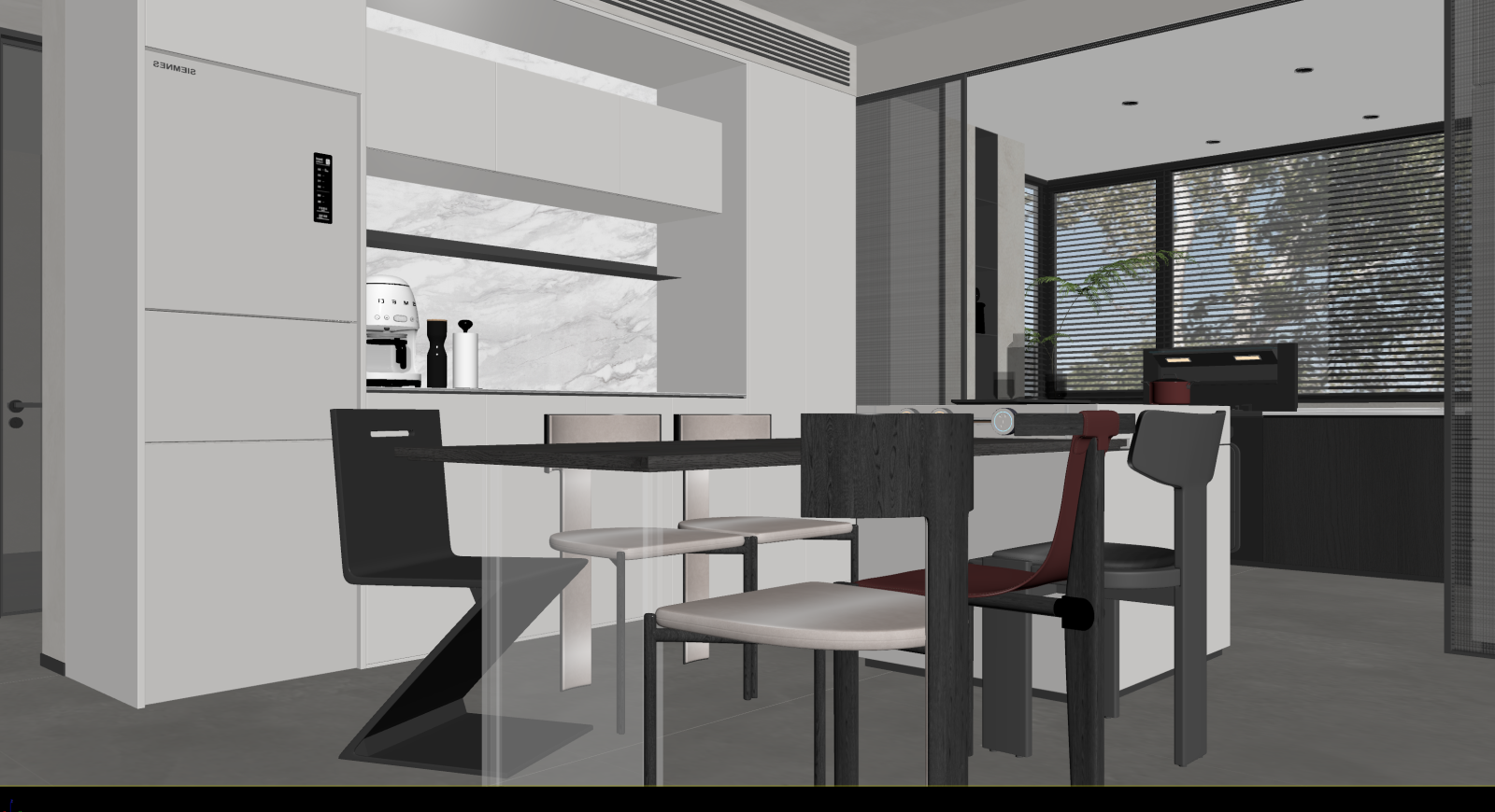 现代客餐厅3D模型下载【ID:1221950585】