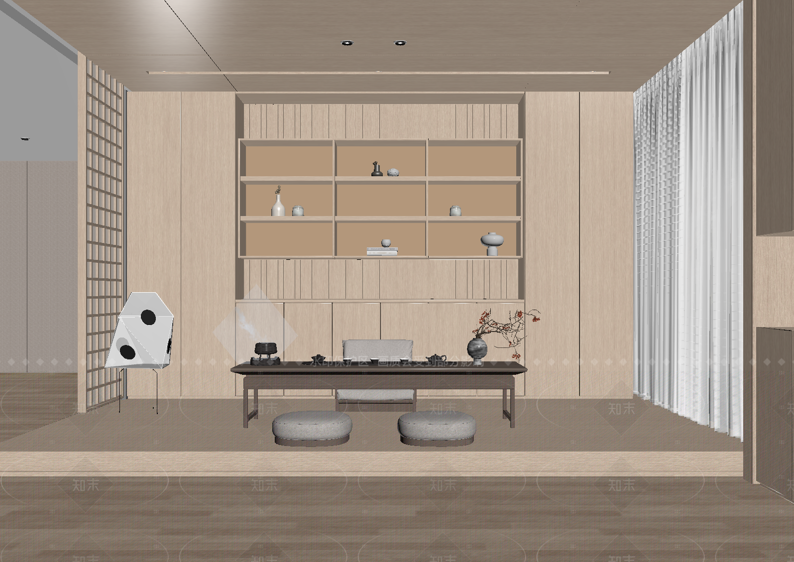 新中式茶室3D模型下载【ID:1214946721】