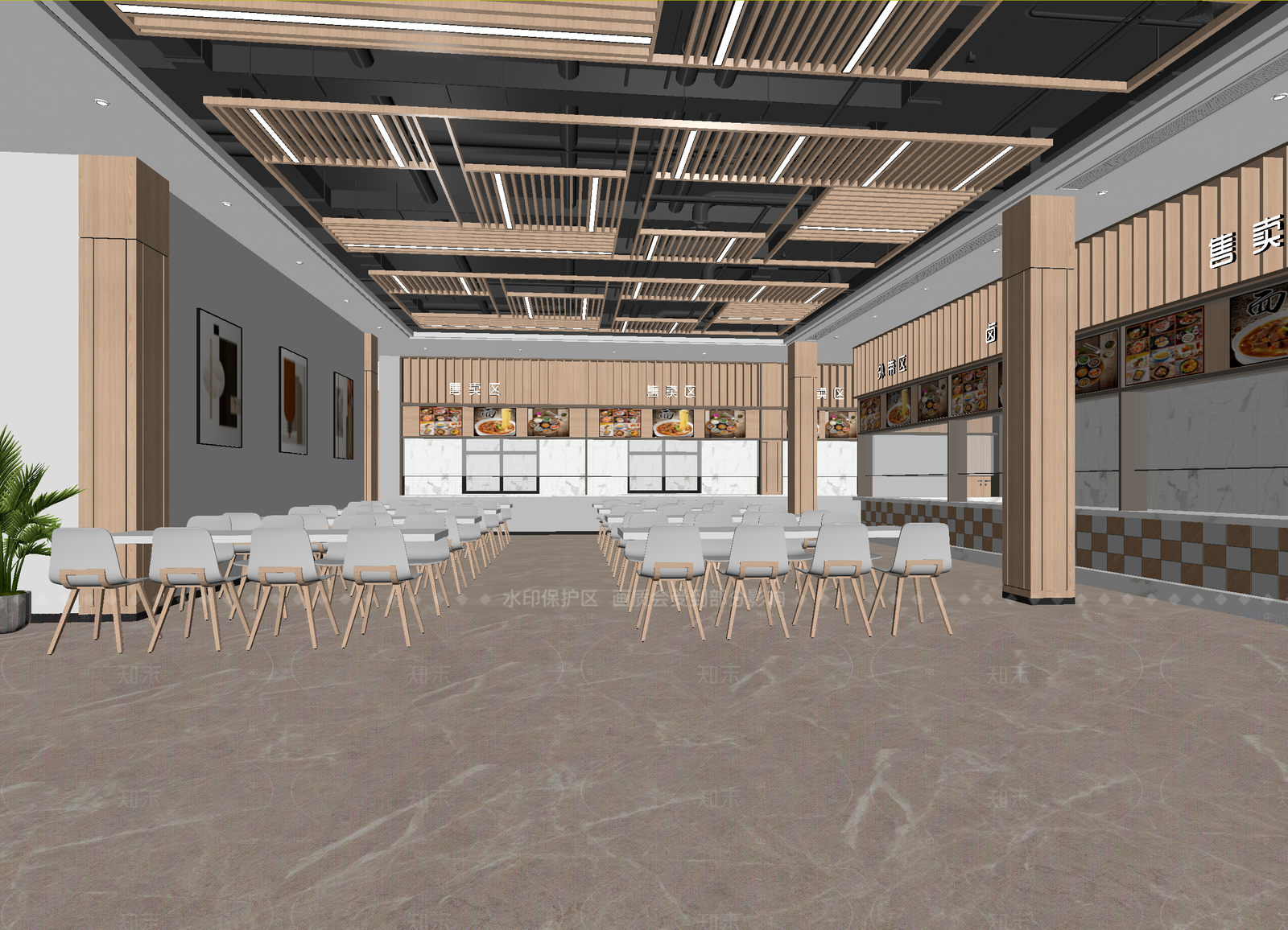 现代快餐店3D模型下载【ID:1214559084】