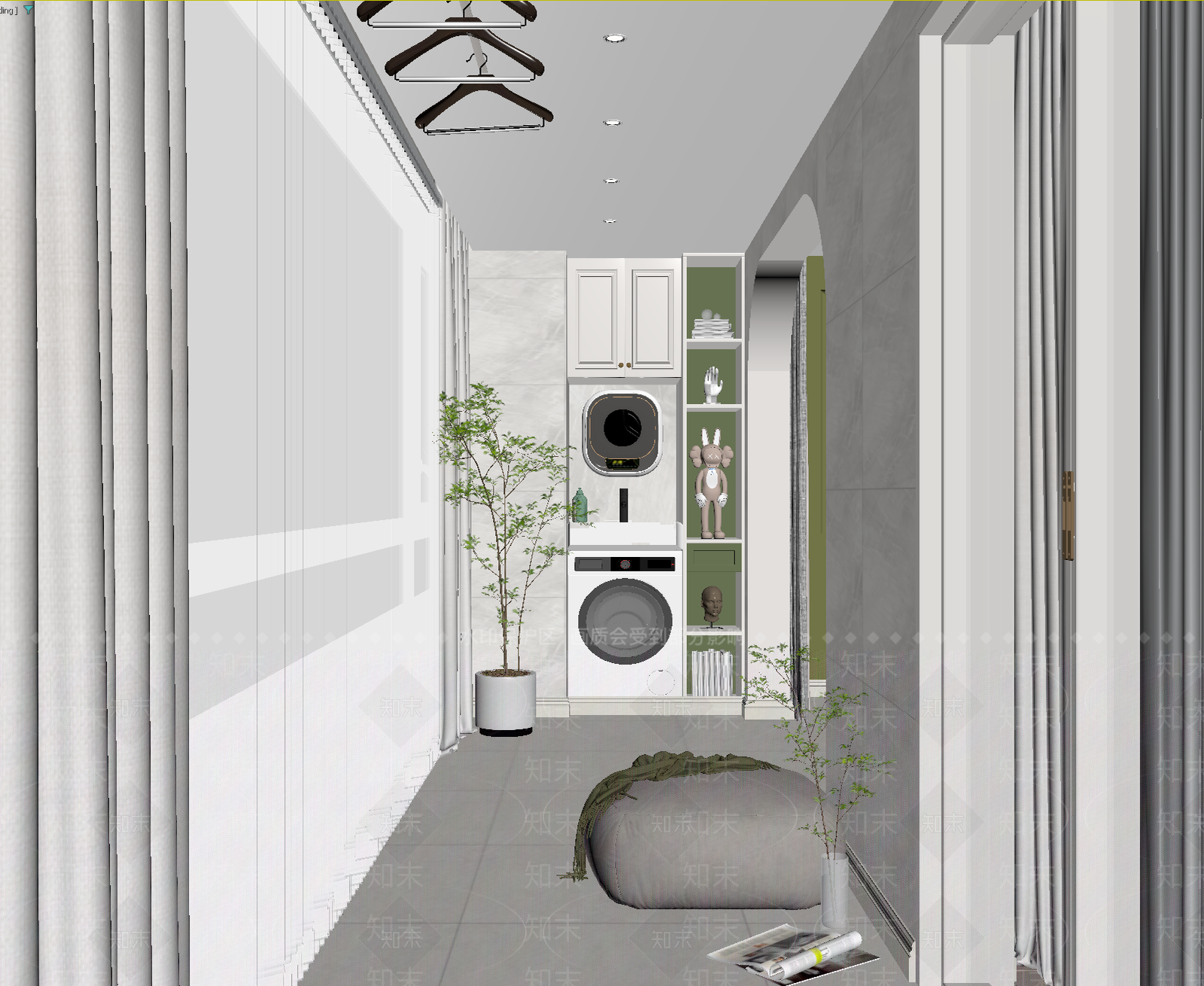 法式阳台3D模型下载【ID:1213980108】