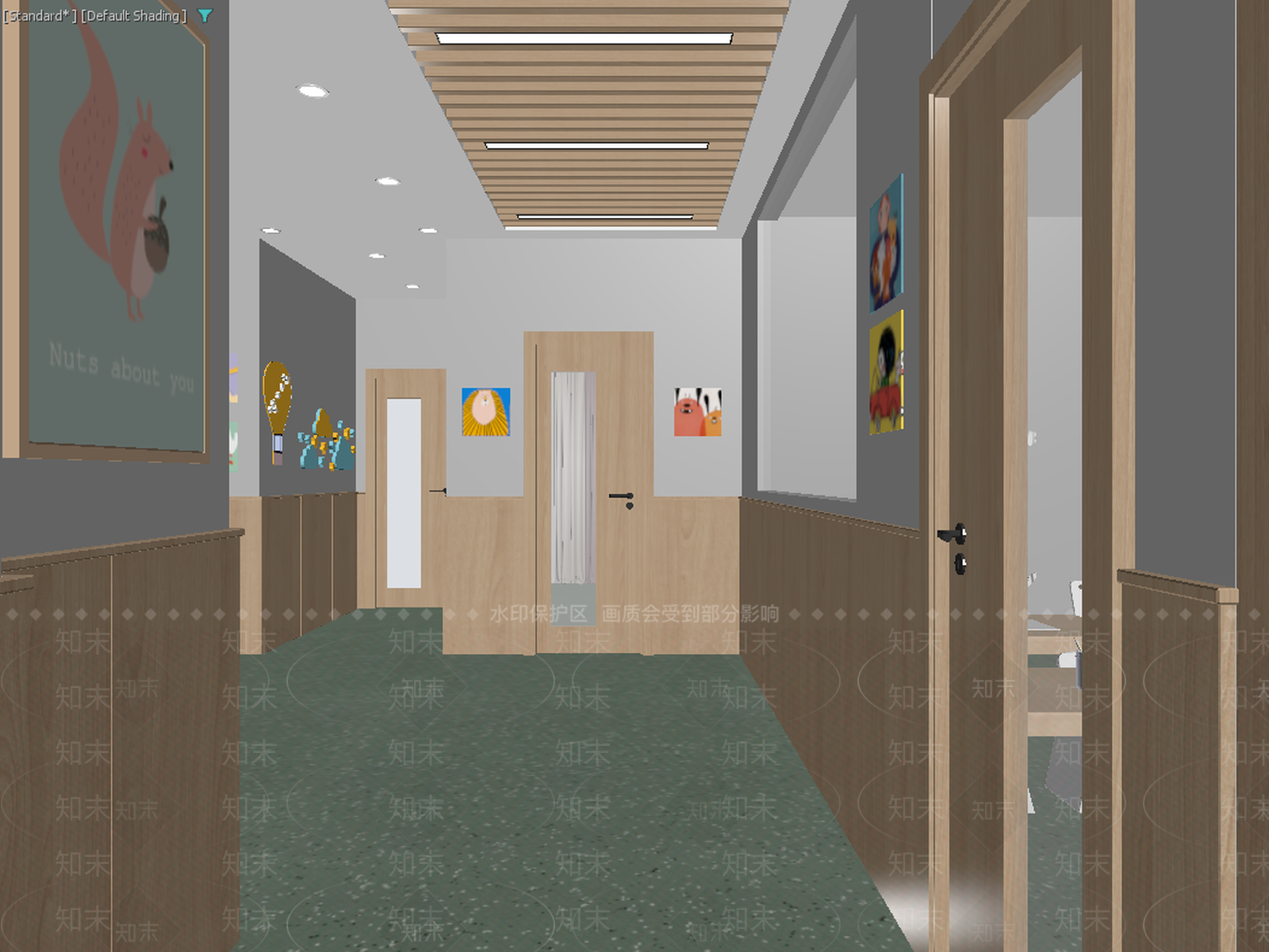 现代走廊3D模型下载【ID:1214835939】