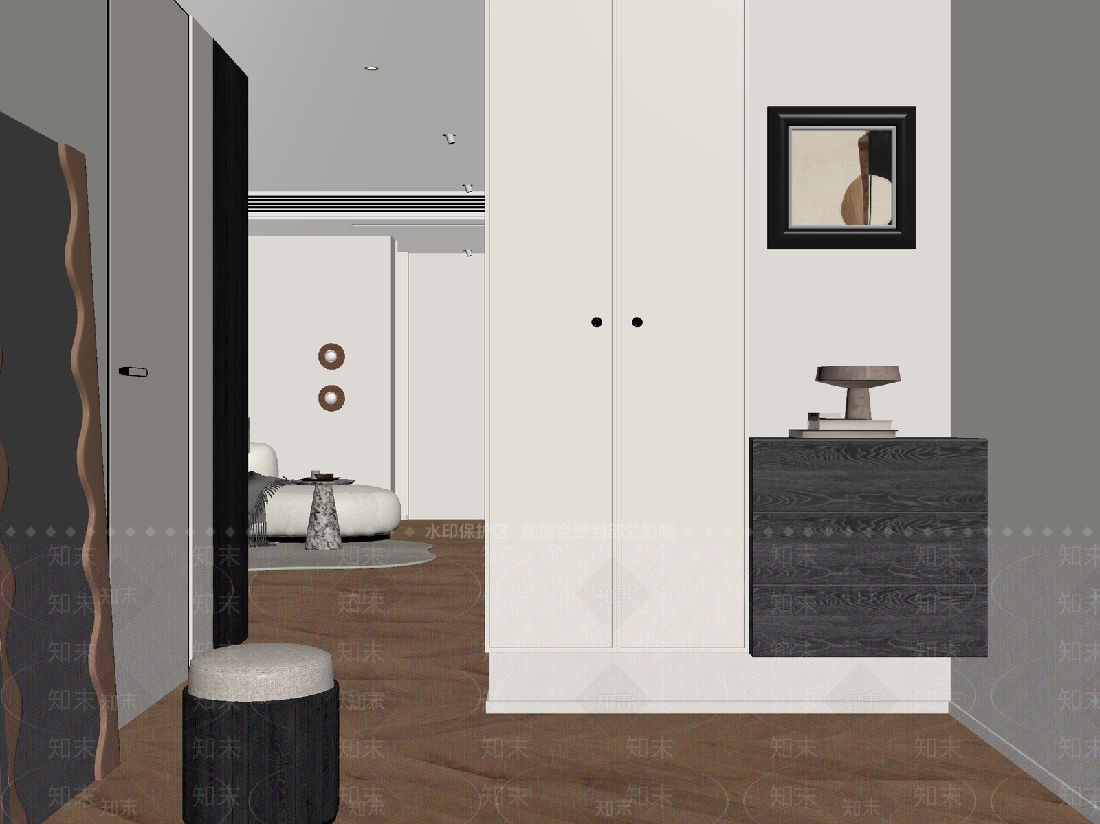 法式玄关3D模型下载【ID:1214674151】